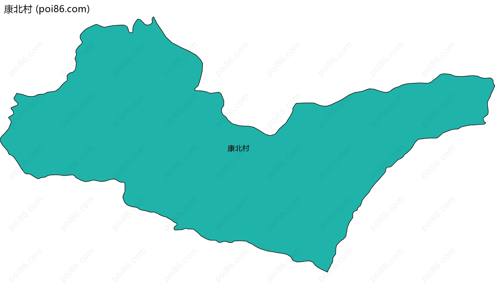 康北村边界地图