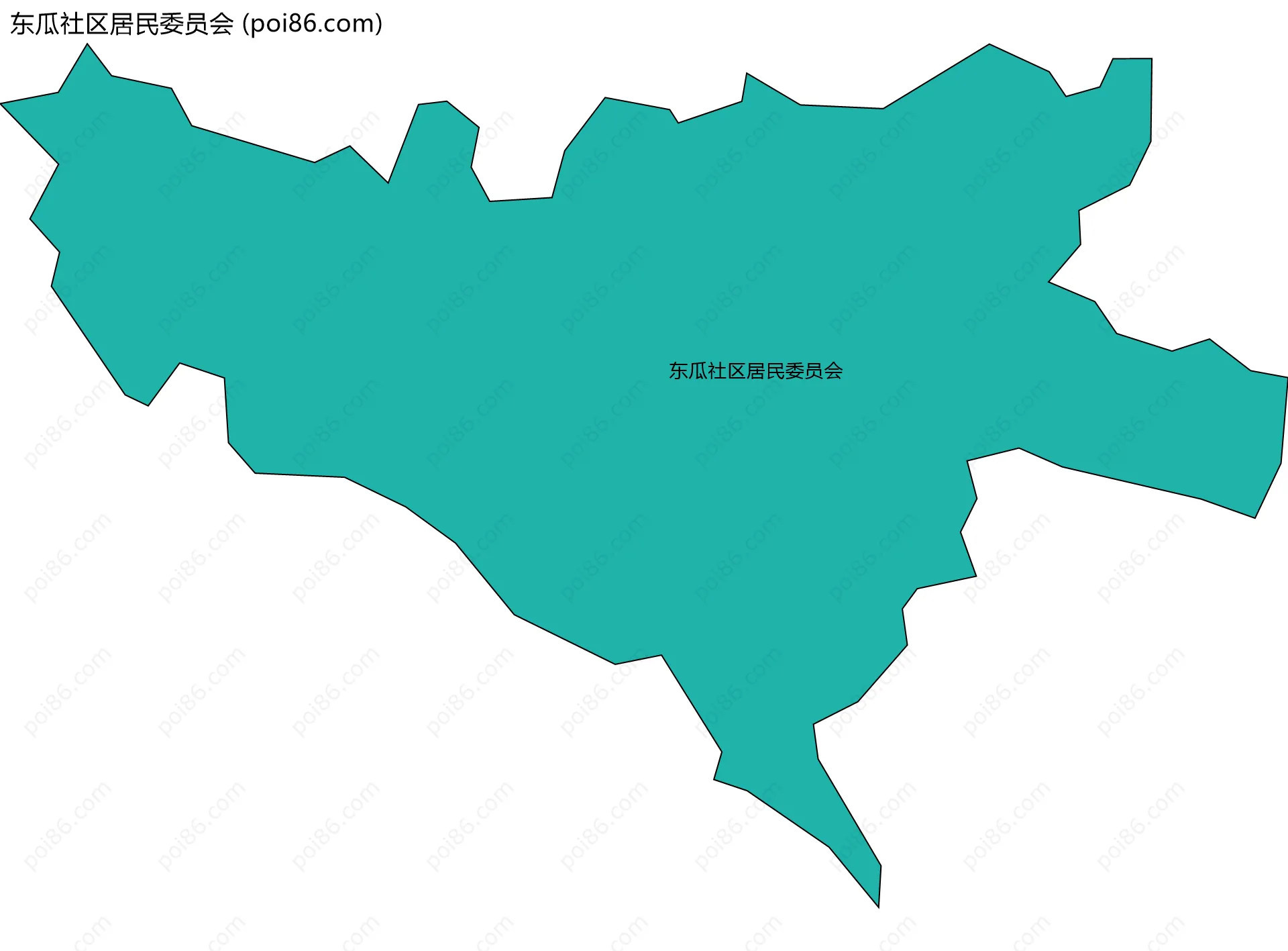 东瓜社区居民委员会边界地图