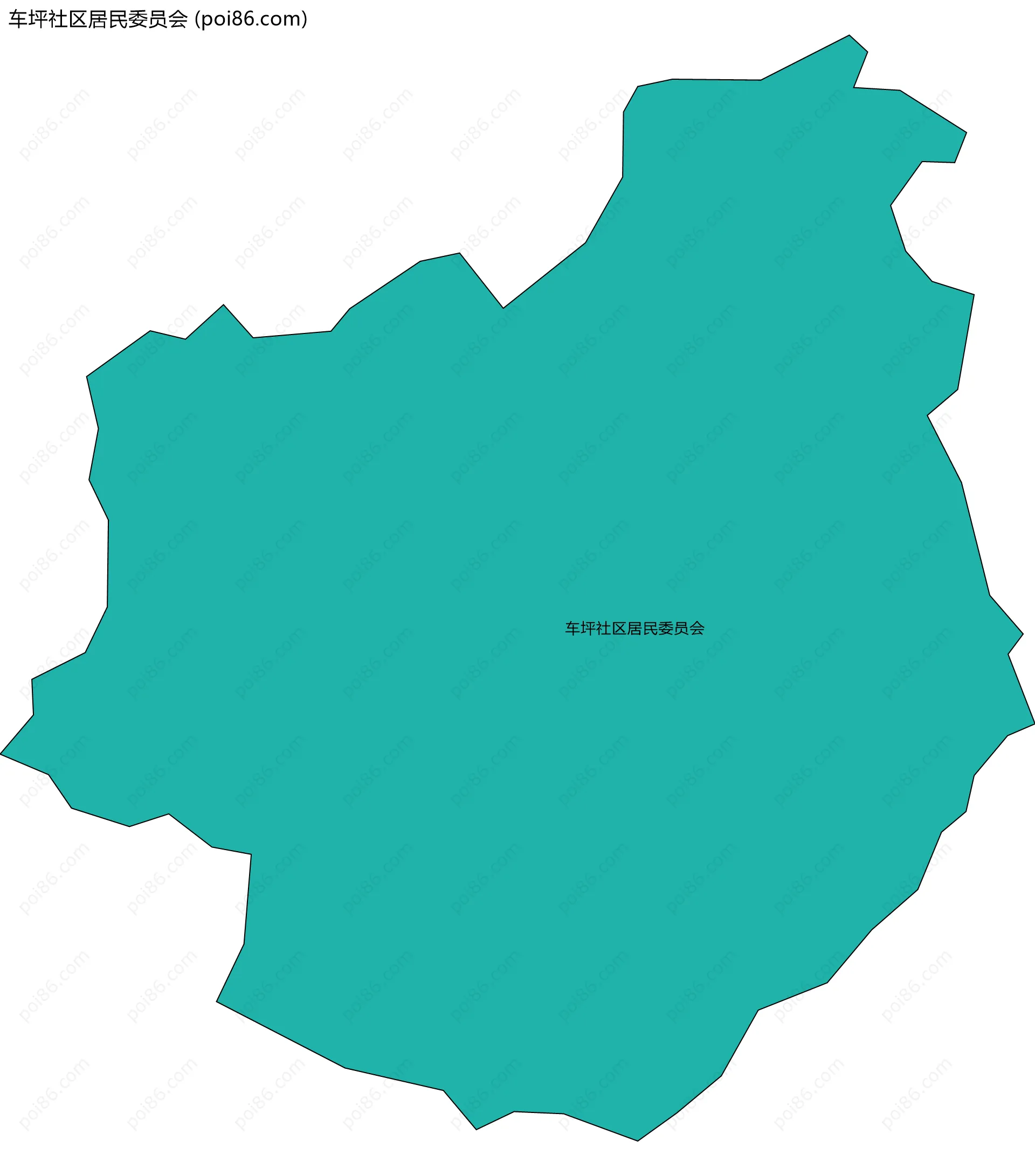 车坪社区居民委员会边界地图