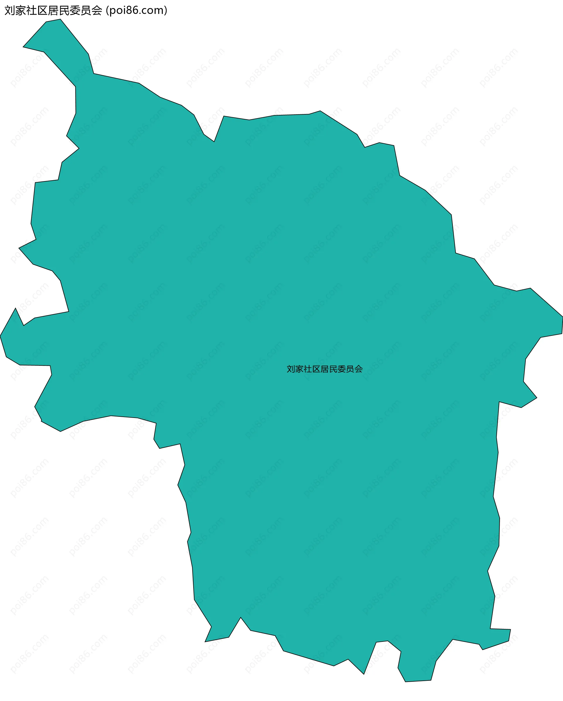 刘家社区居民委员会边界地图