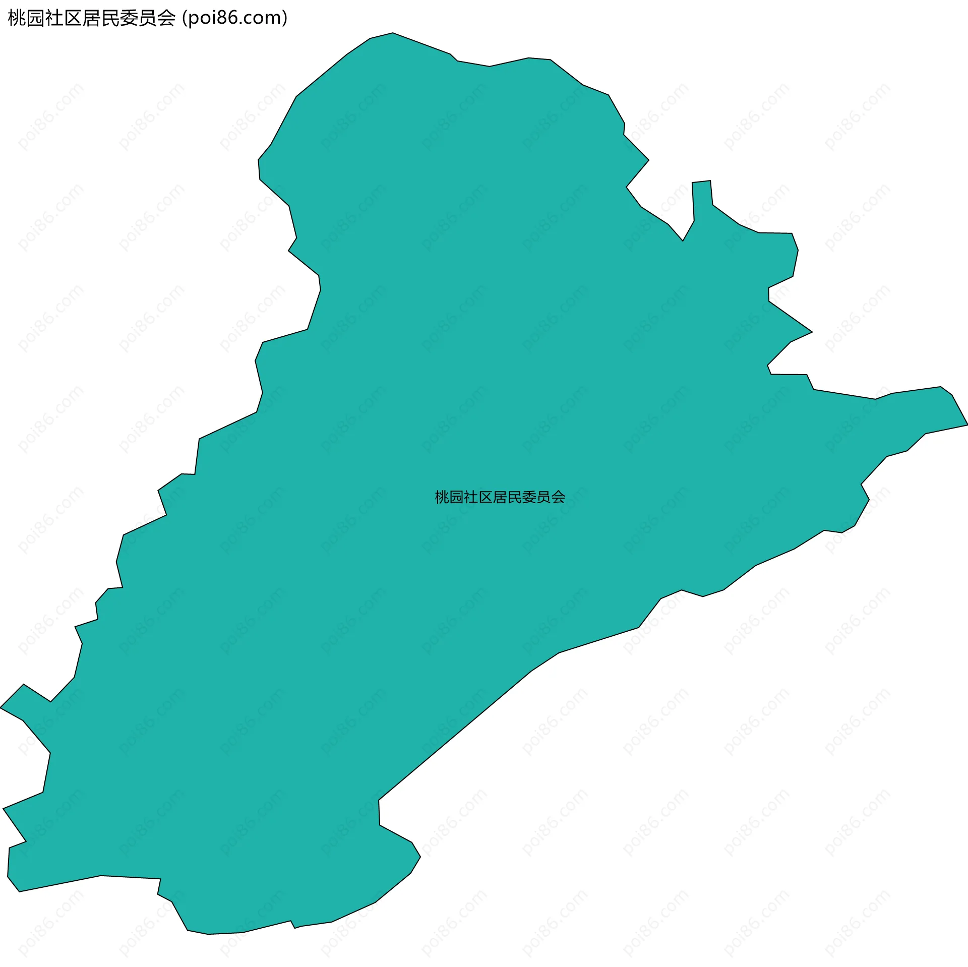 桃园社区居民委员会边界地图