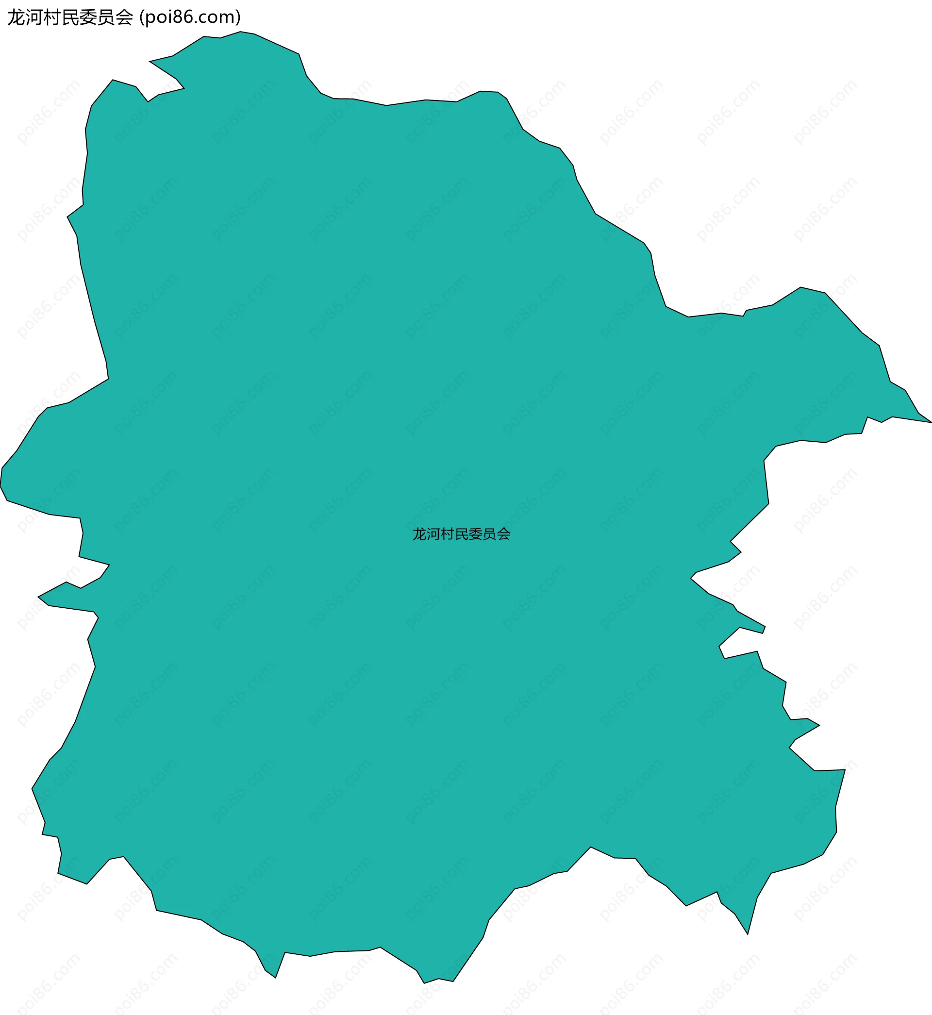 龙河村民委员会边界地图