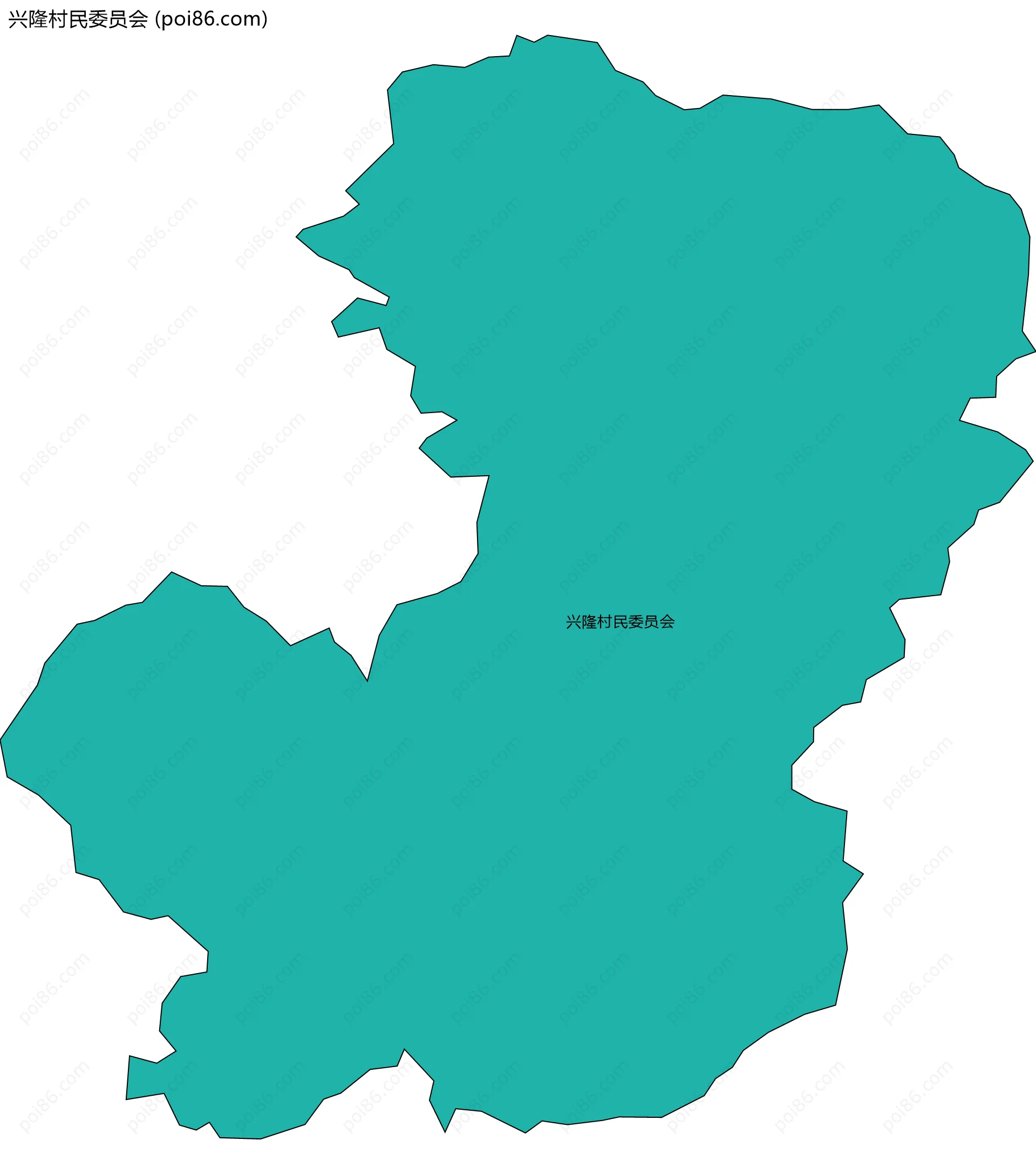 兴隆村民委员会边界地图