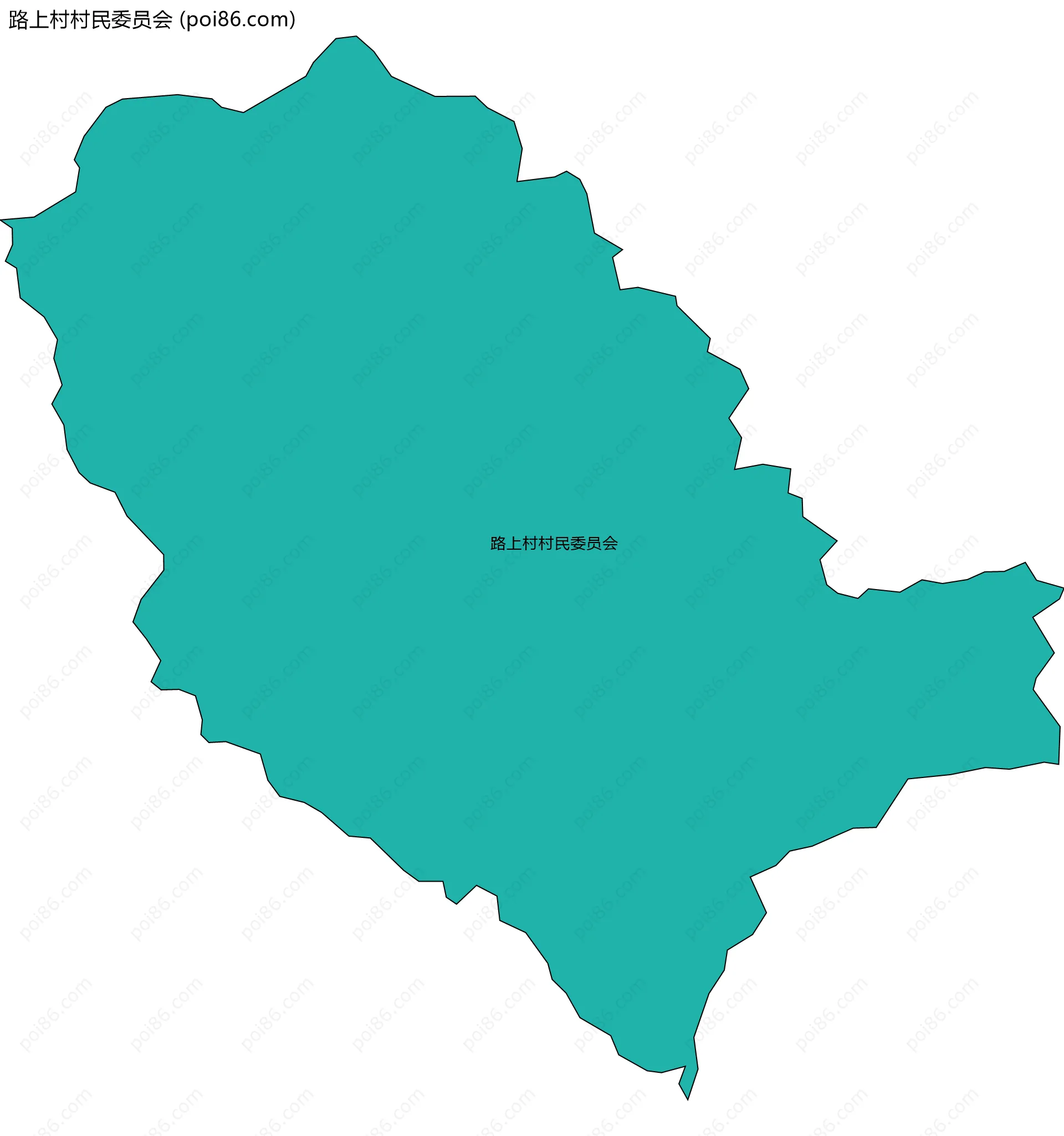 路上村村民委员会边界地图