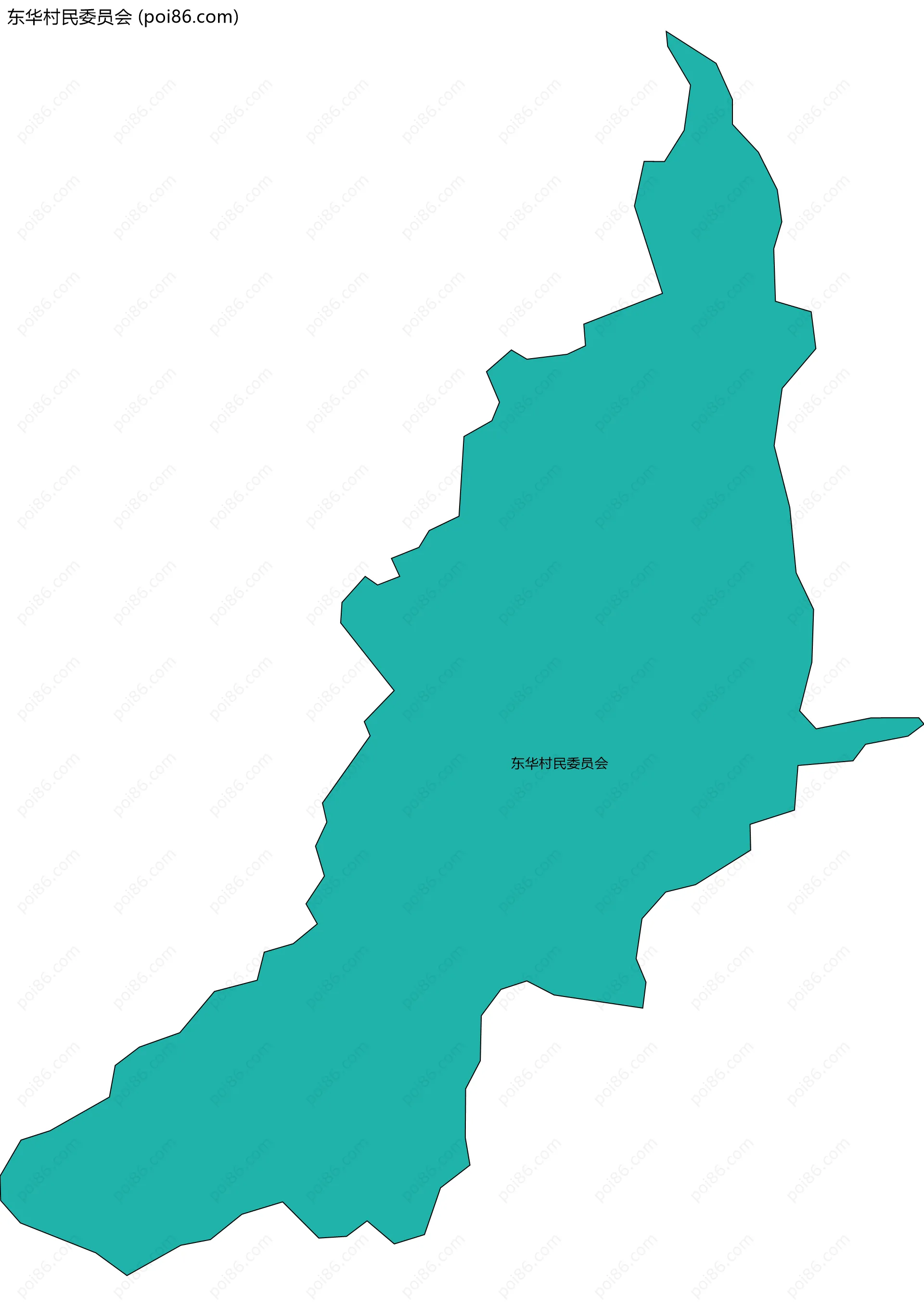 东华村民委员会边界地图