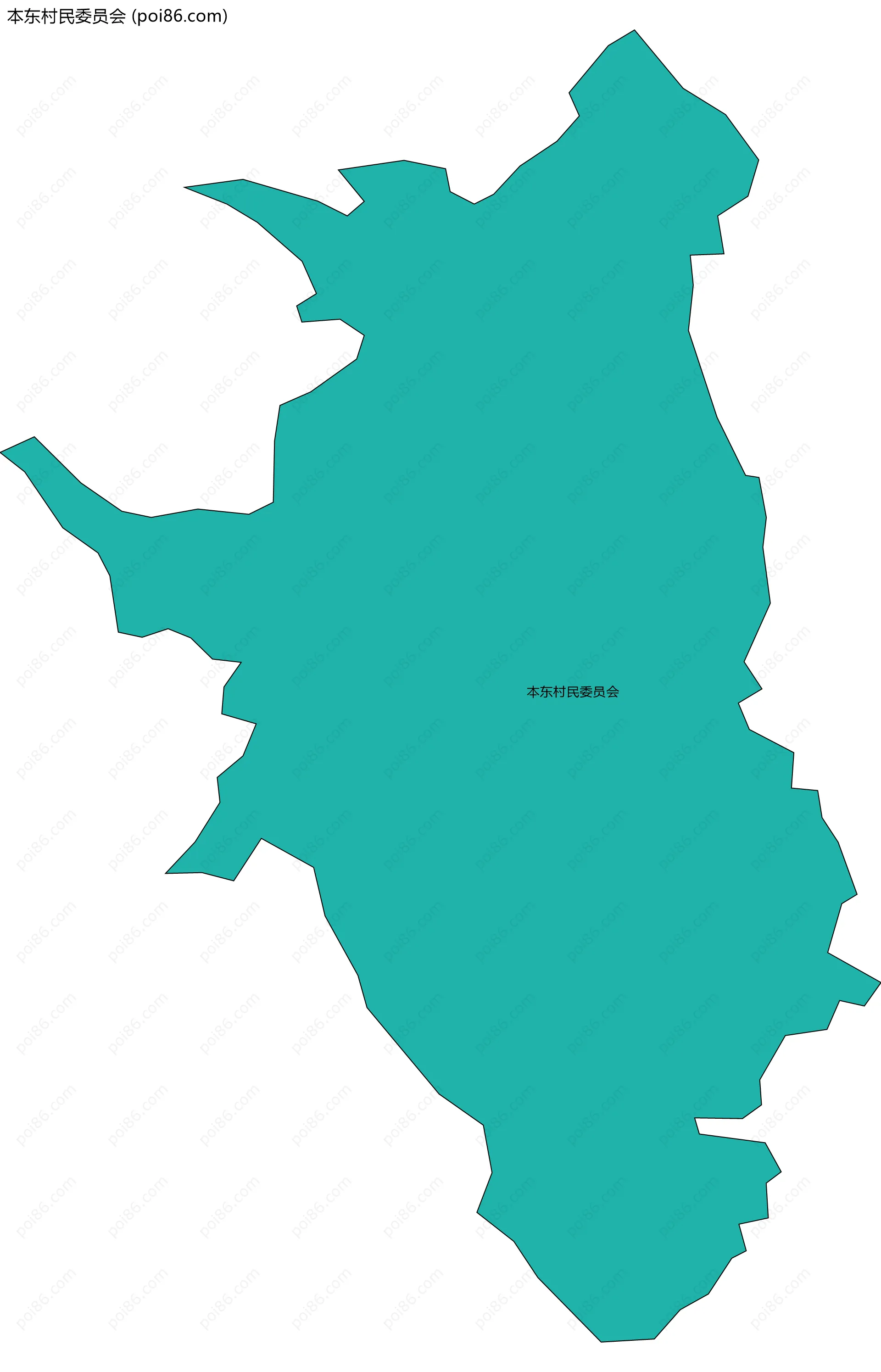 本东村民委员会边界地图