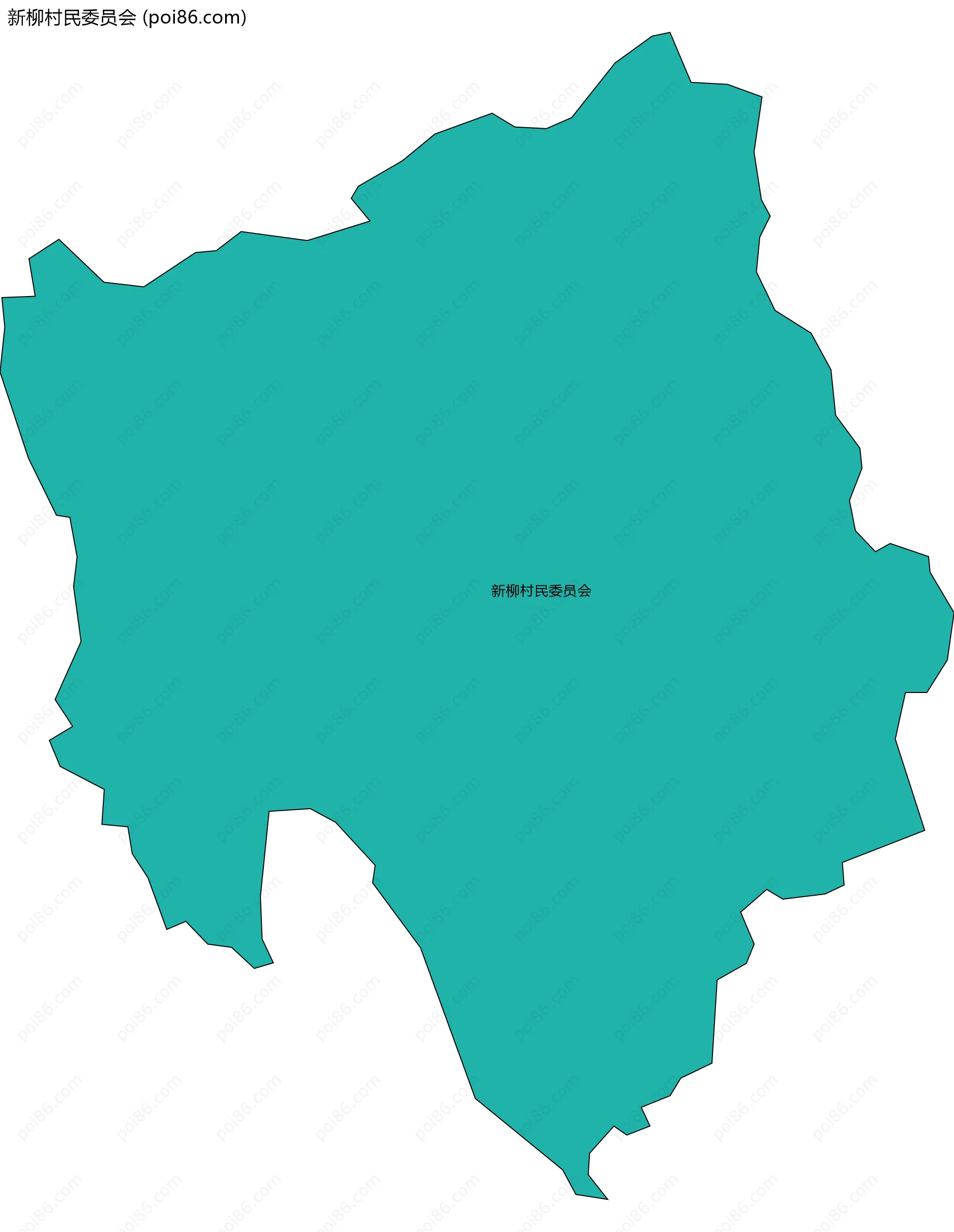 新柳村民委员会边界地图