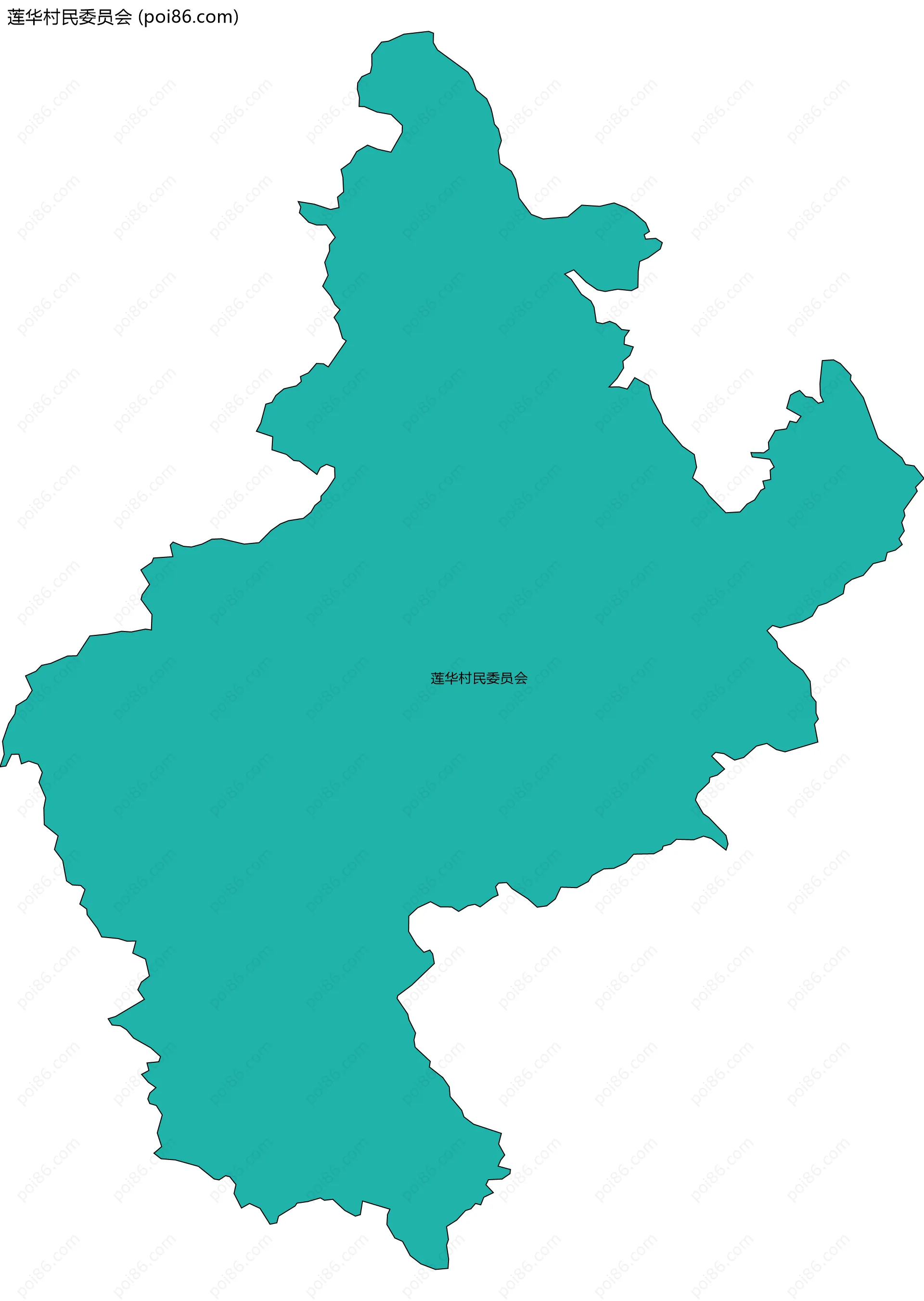 莲华村民委员会边界地图