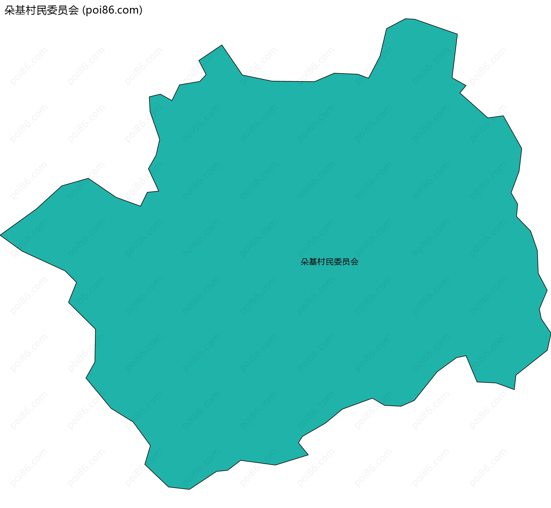 朵基村民委员会边界地图