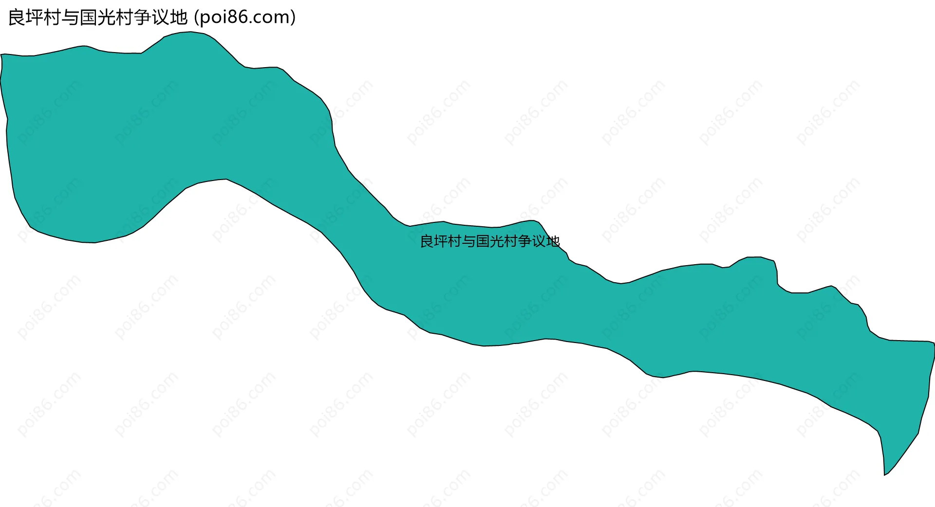 良坪村与国光村争议地边界地图