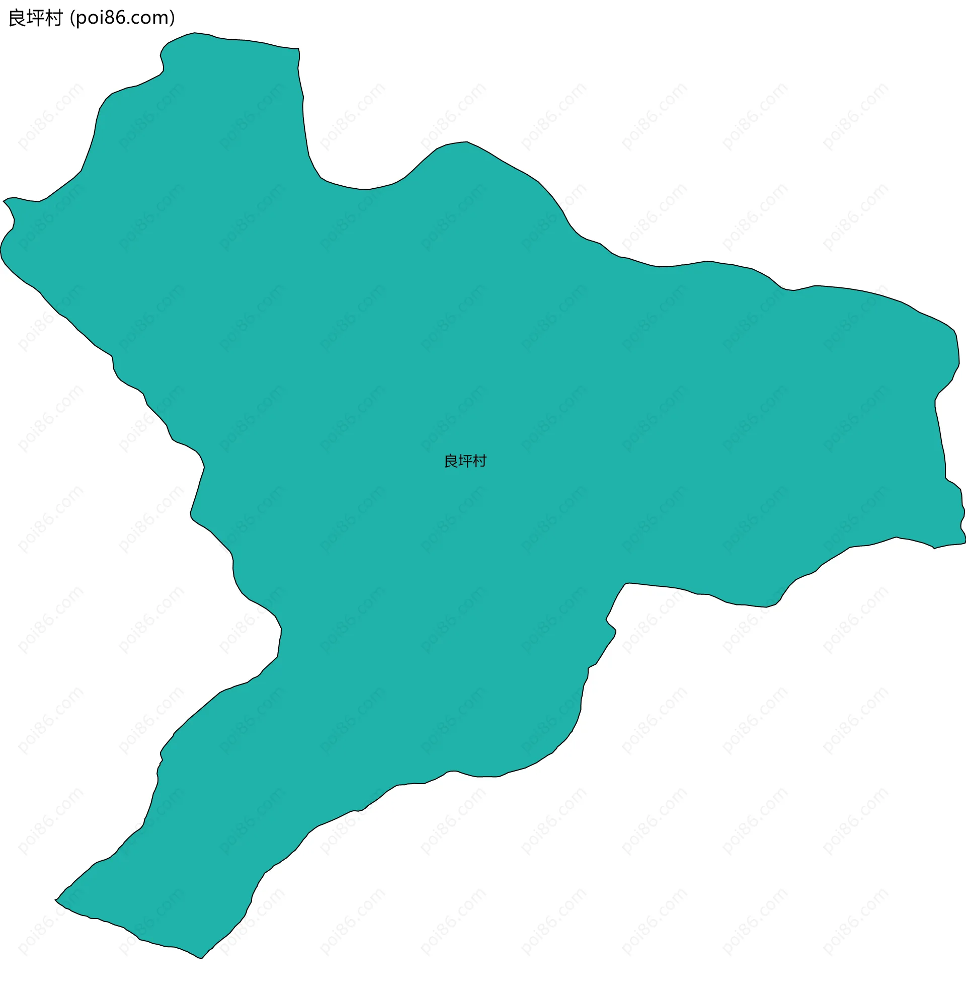 良坪村边界地图