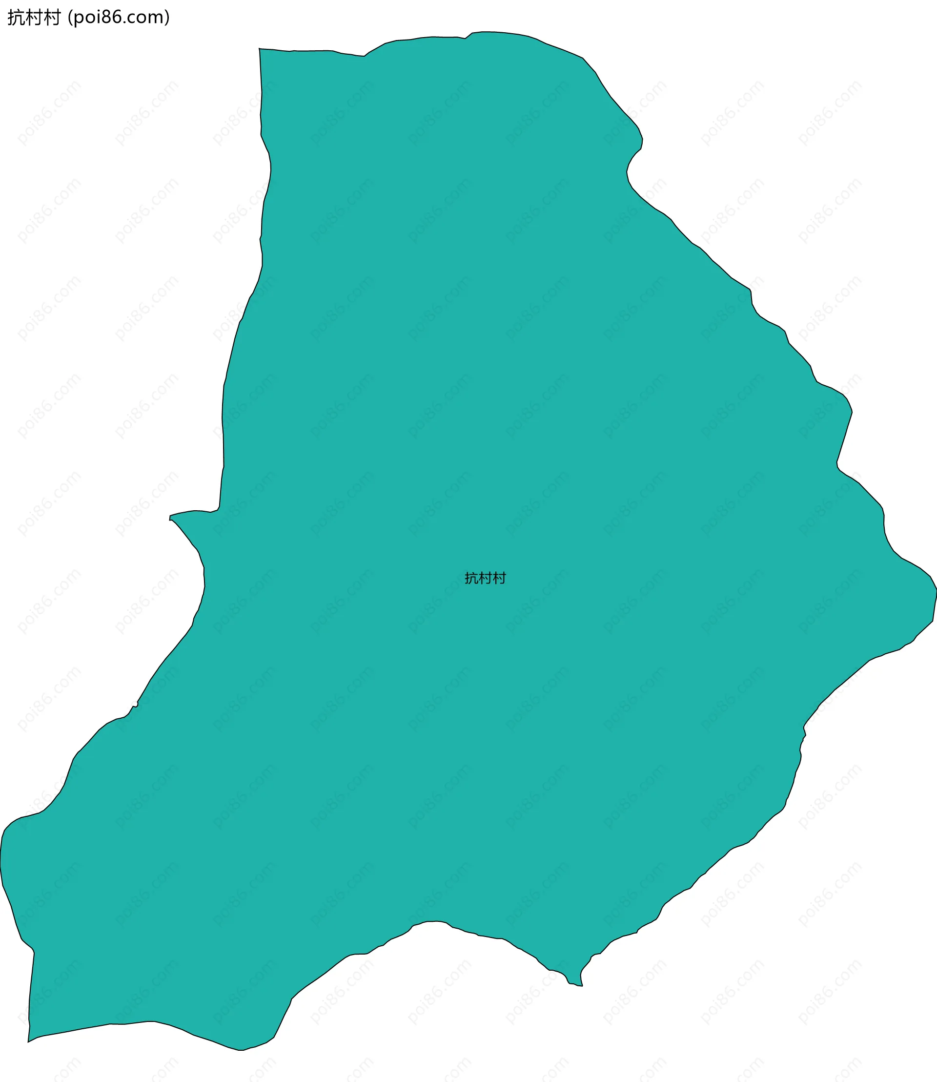 抗村村边界地图