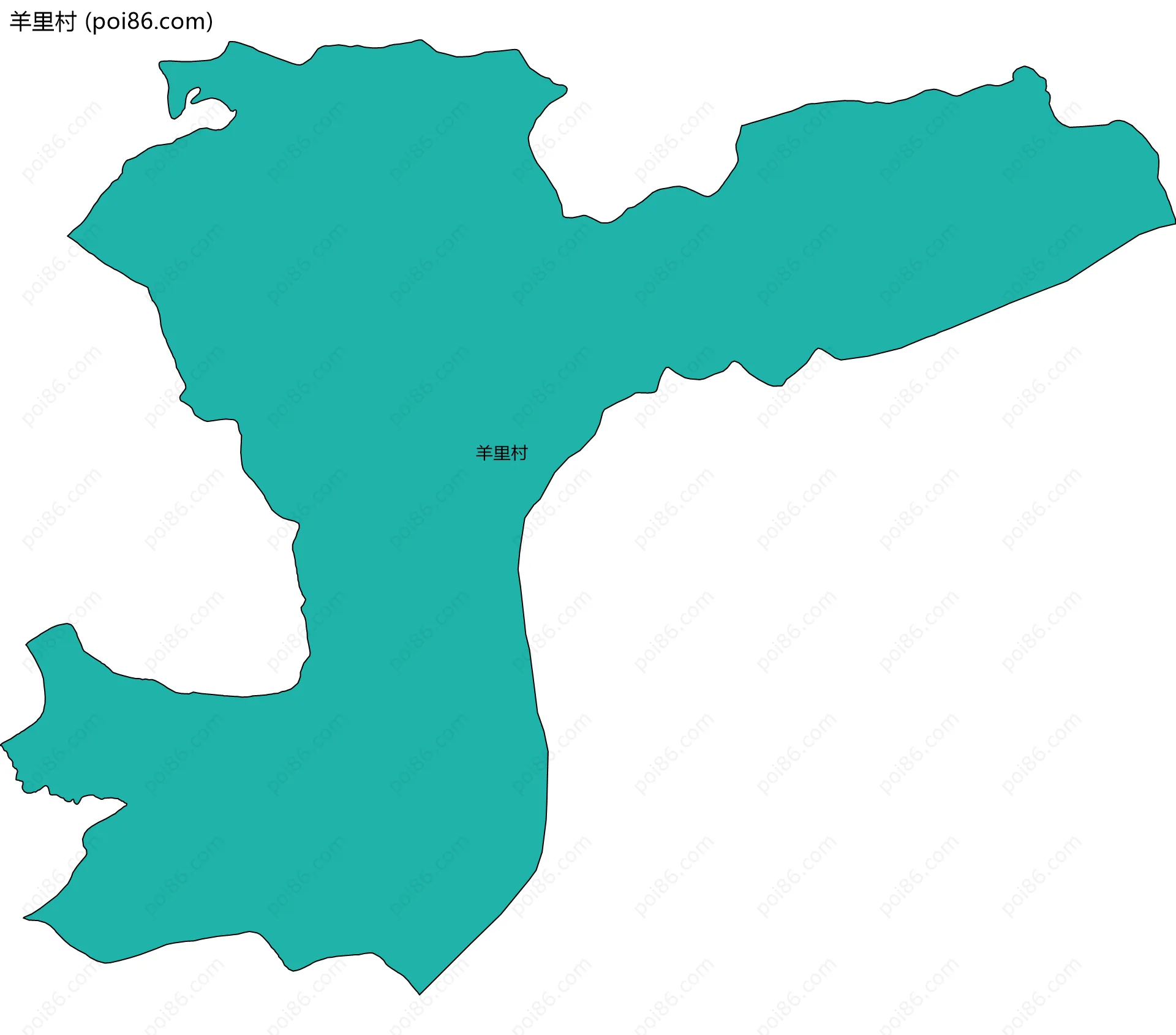 羊里村边界地图