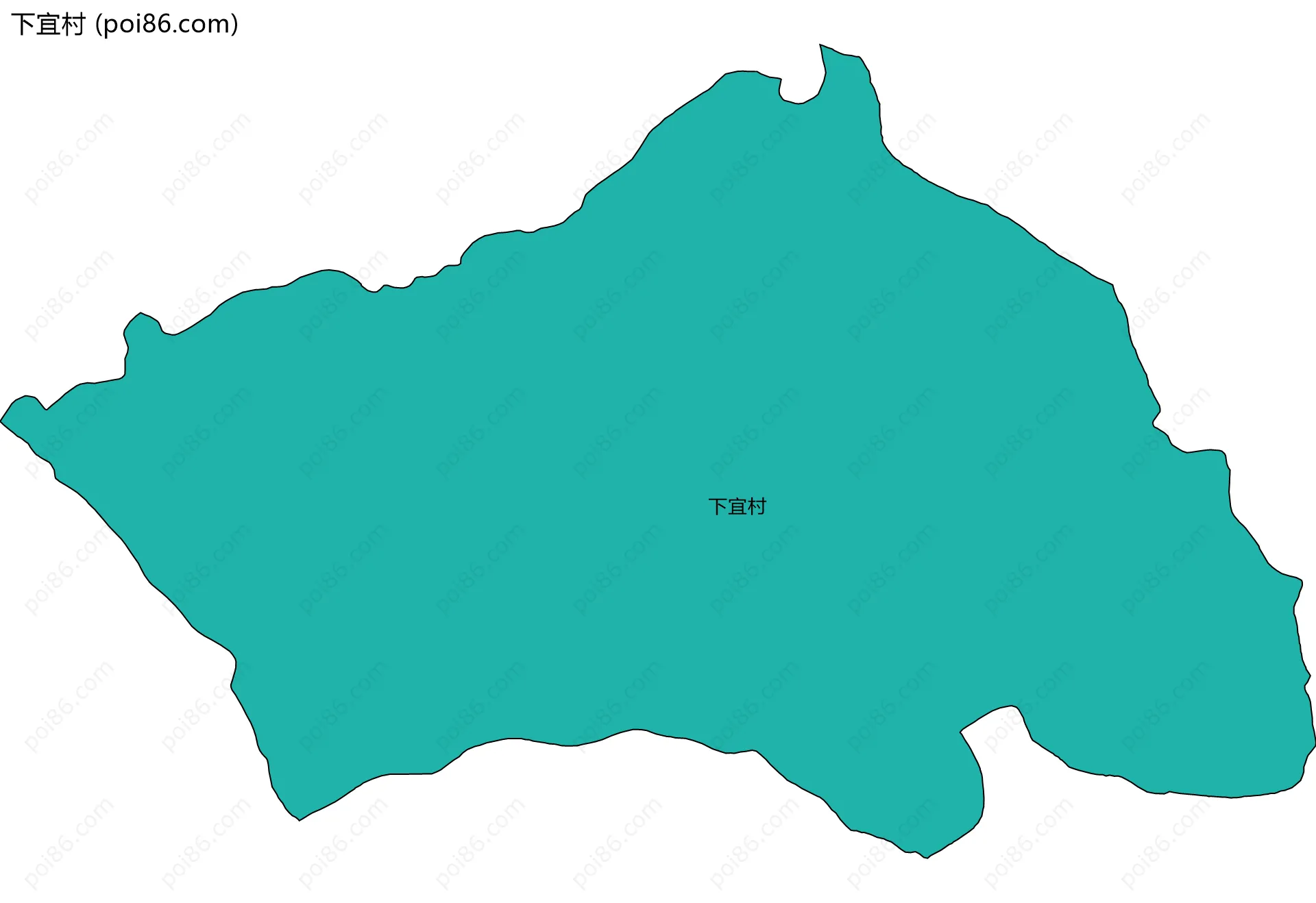 下宜村边界地图