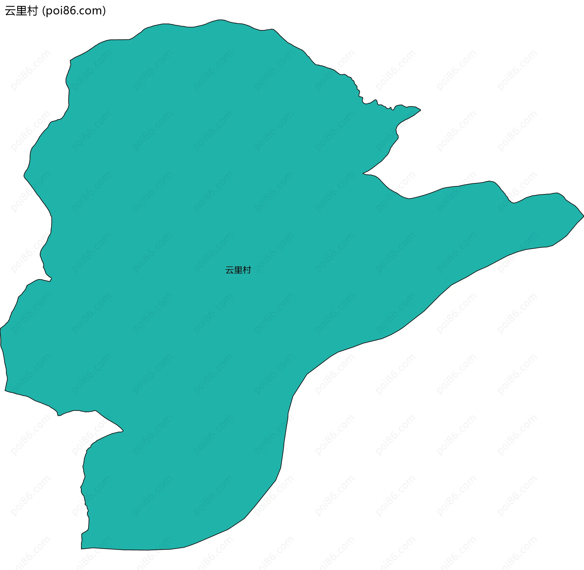 云里村边界地图