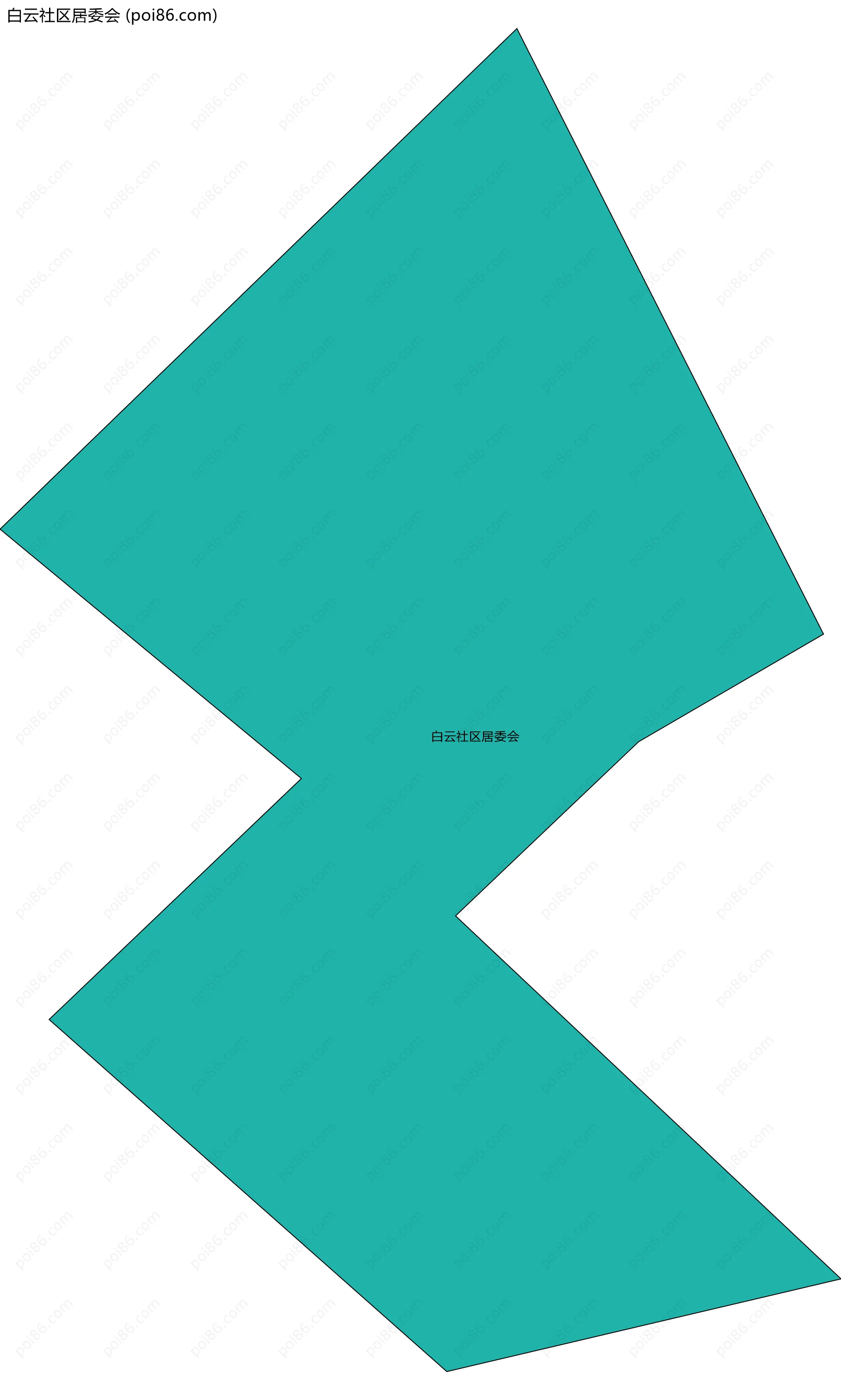 白云社区居委会边界地图