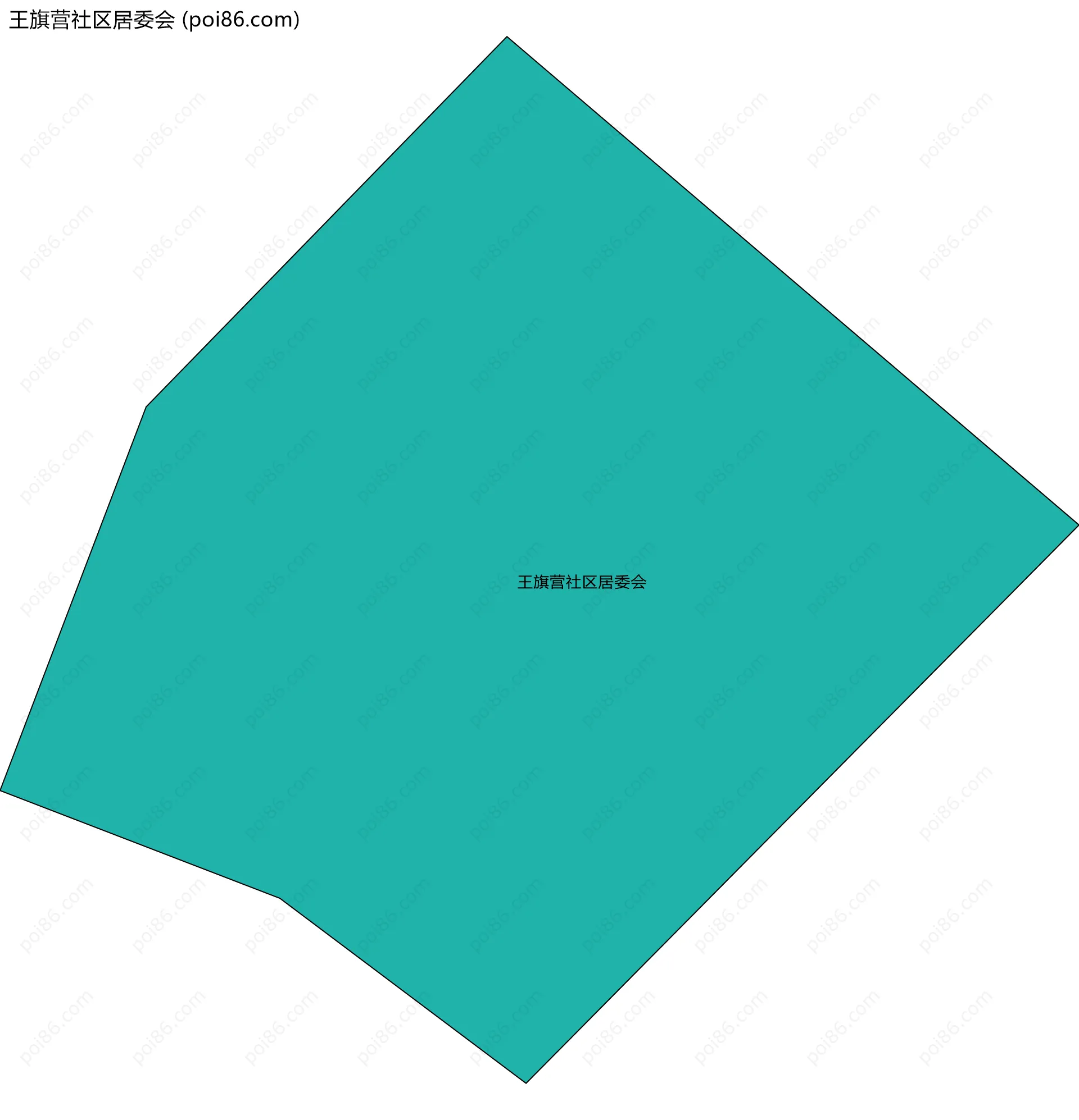 王旗营社区居委会边界地图