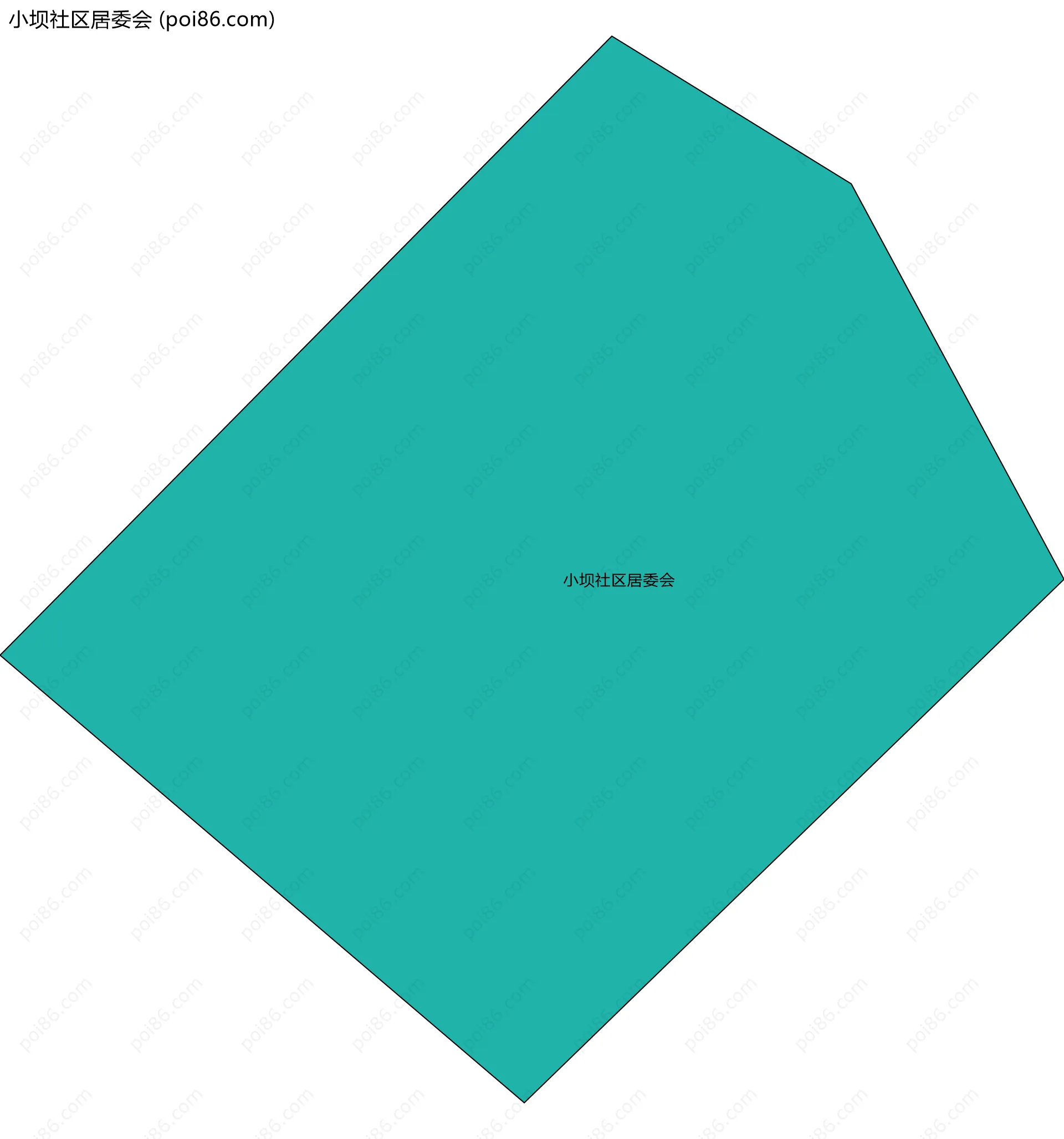 小坝社区居委会边界地图