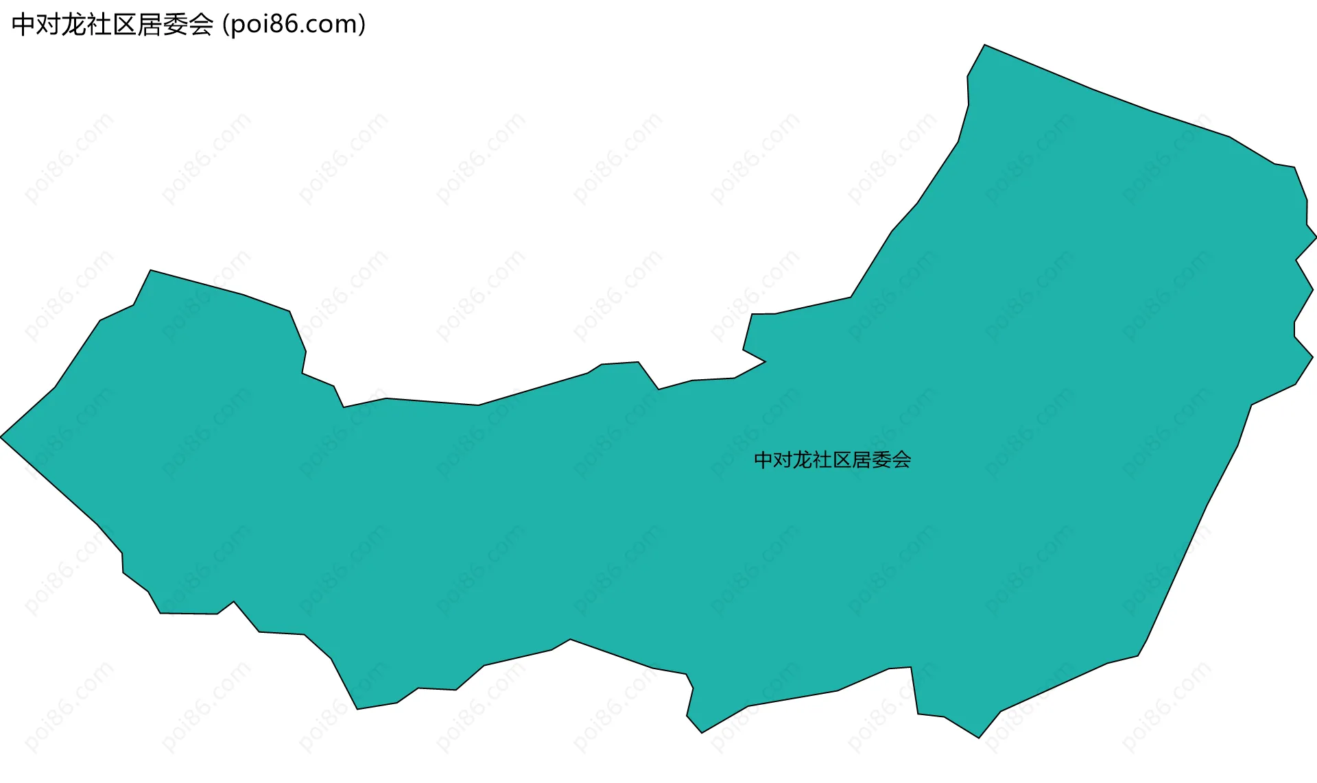 中对龙社区居委会边界地图
