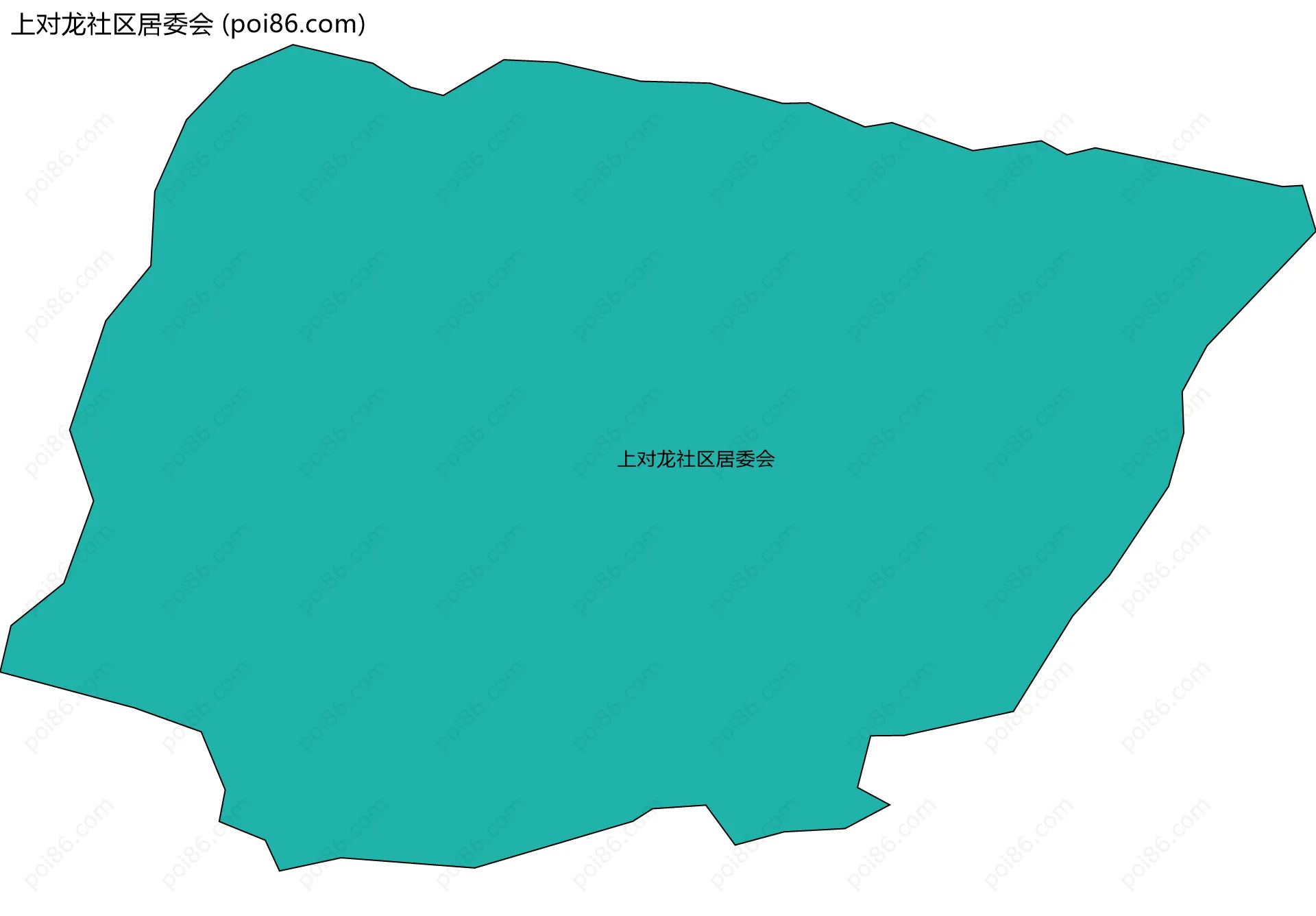 上对龙社区居委会边界地图
