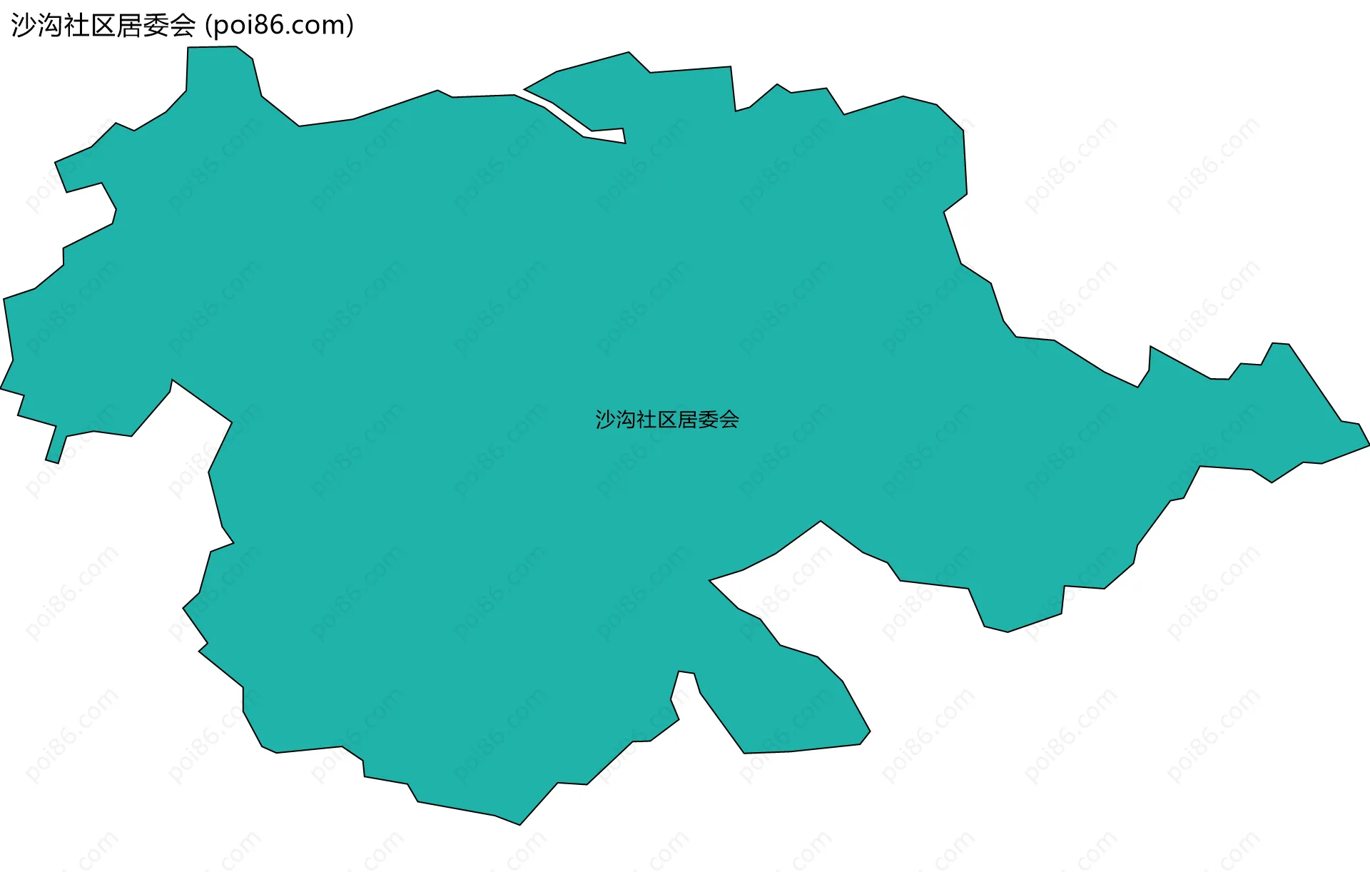沙沟社区居委会边界地图