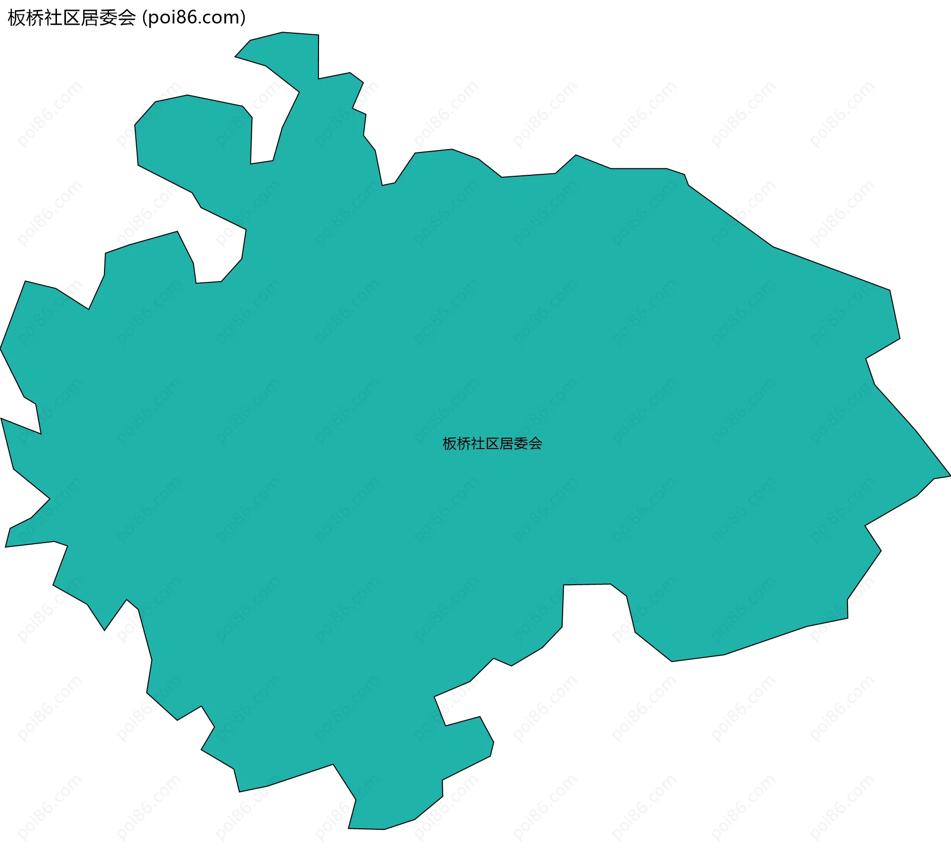板桥社区居委会边界地图