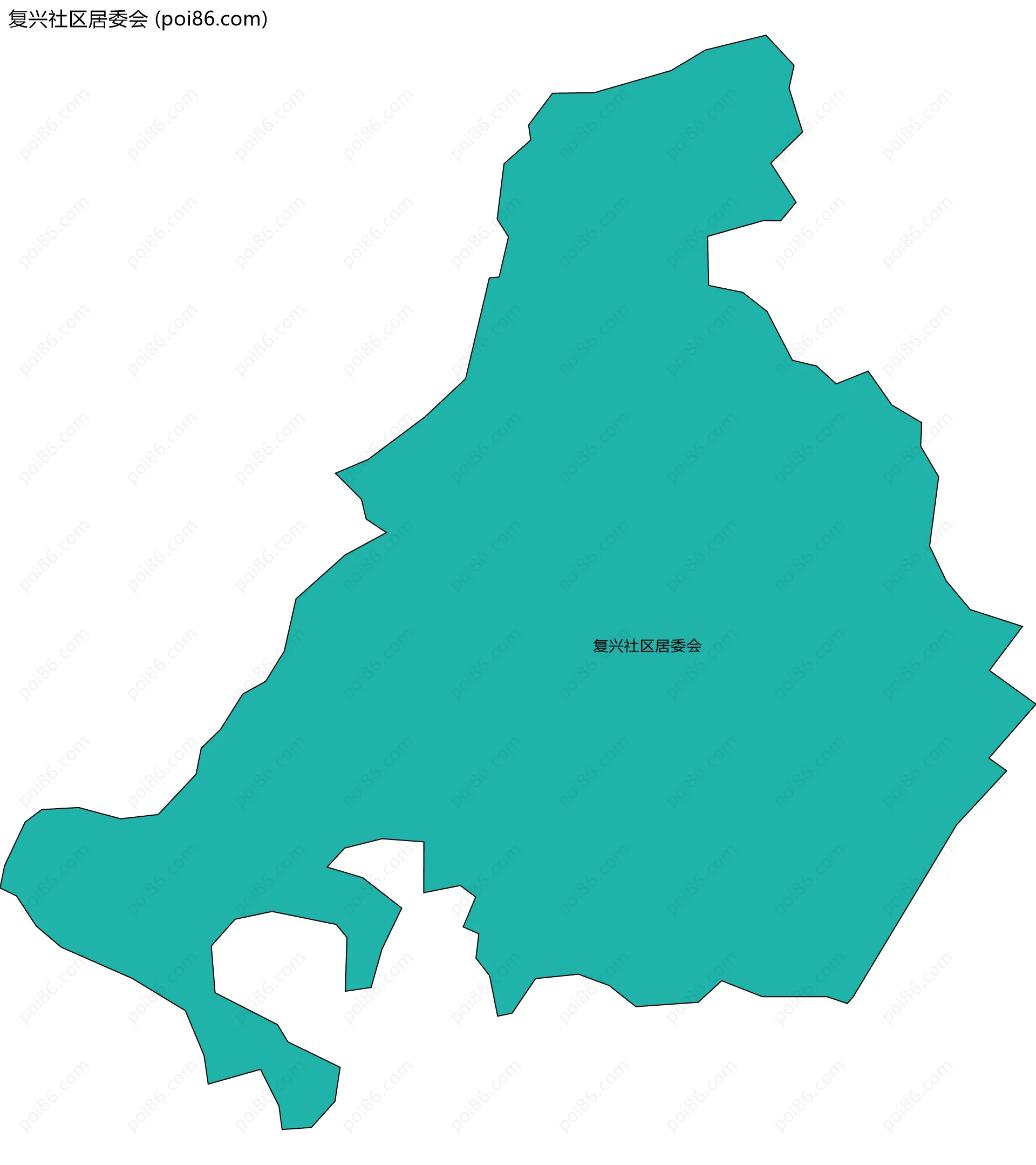 复兴社区居委会边界地图