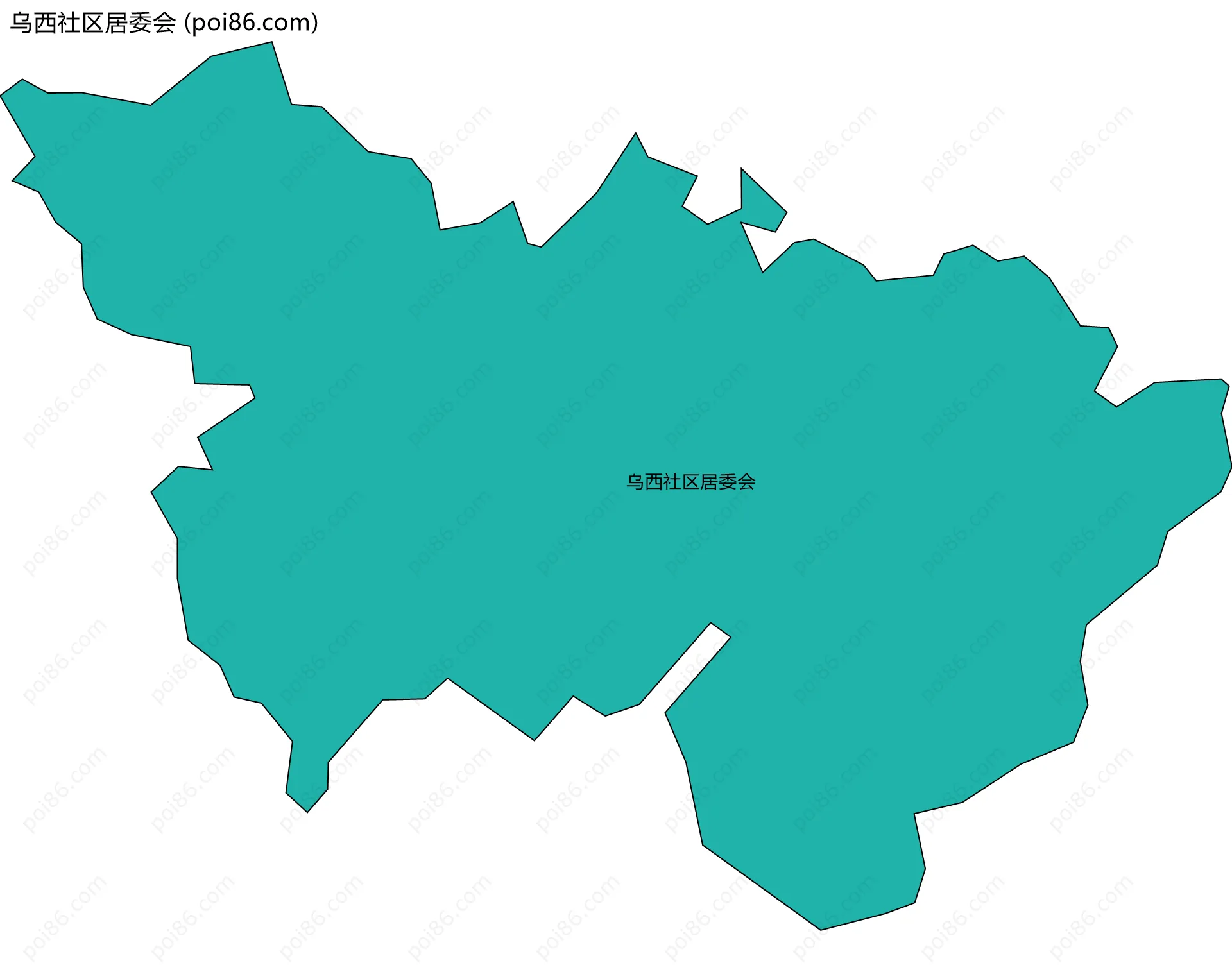 乌西社区居委会边界地图