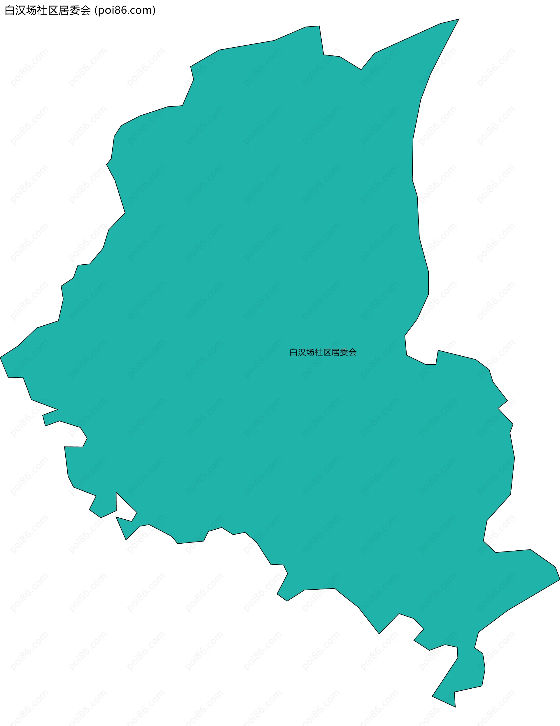 白汉场社区居委会边界地图