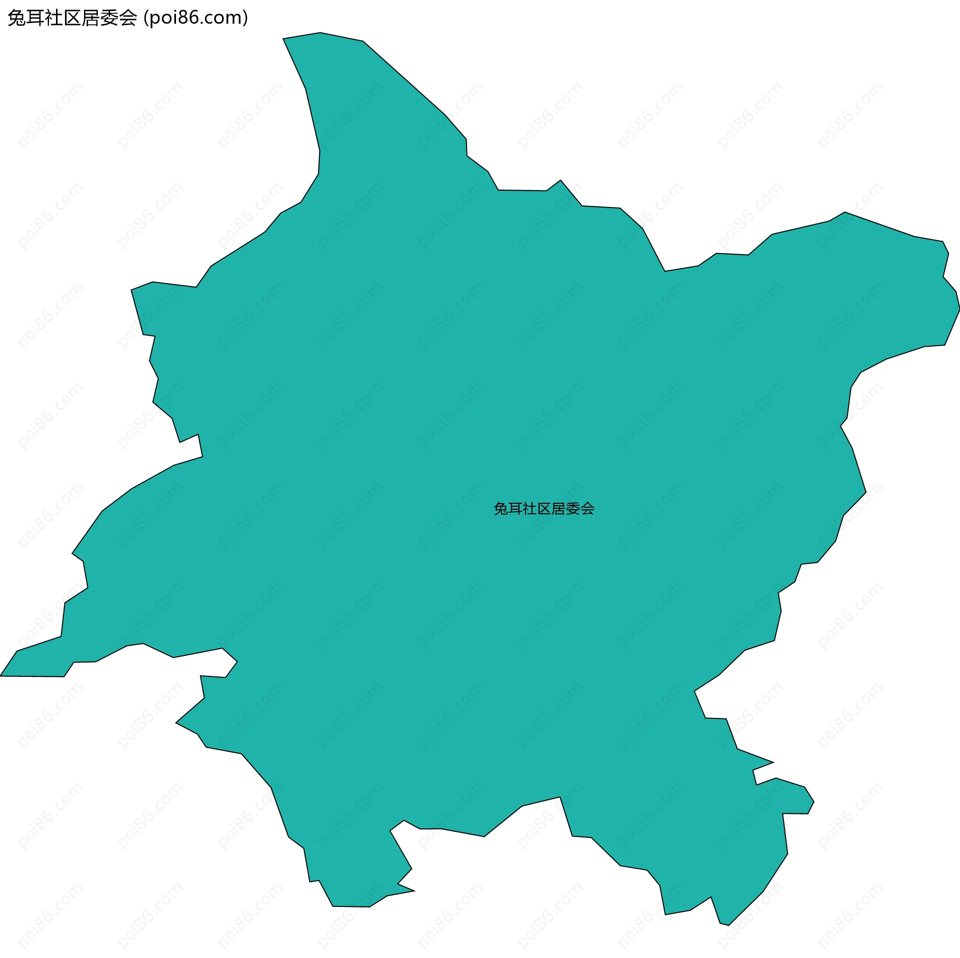 兔耳社区居委会边界地图