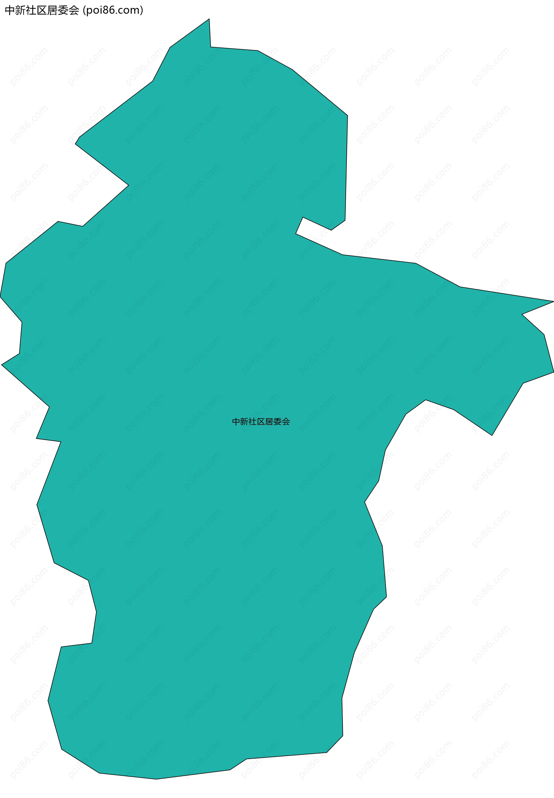 中新社区居委会边界地图