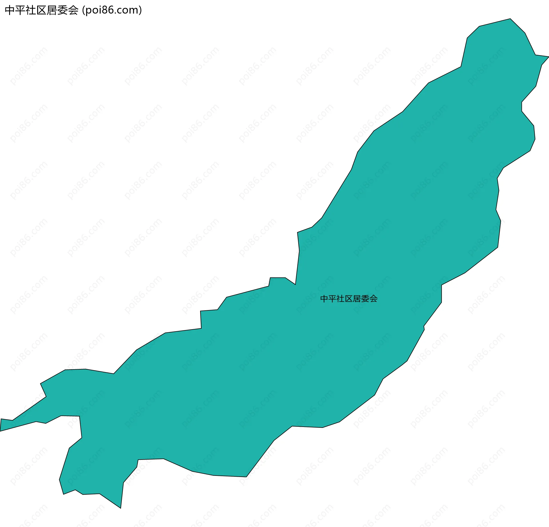 中平社区居委会边界地图