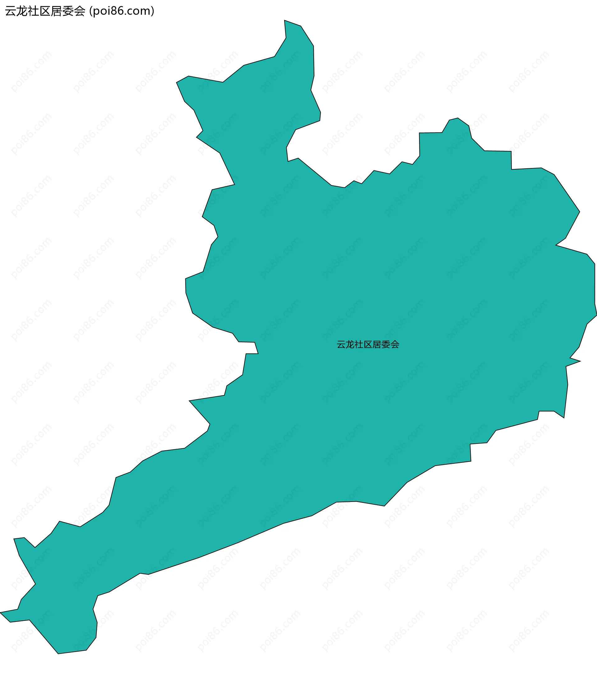 云龙社区居委会边界地图