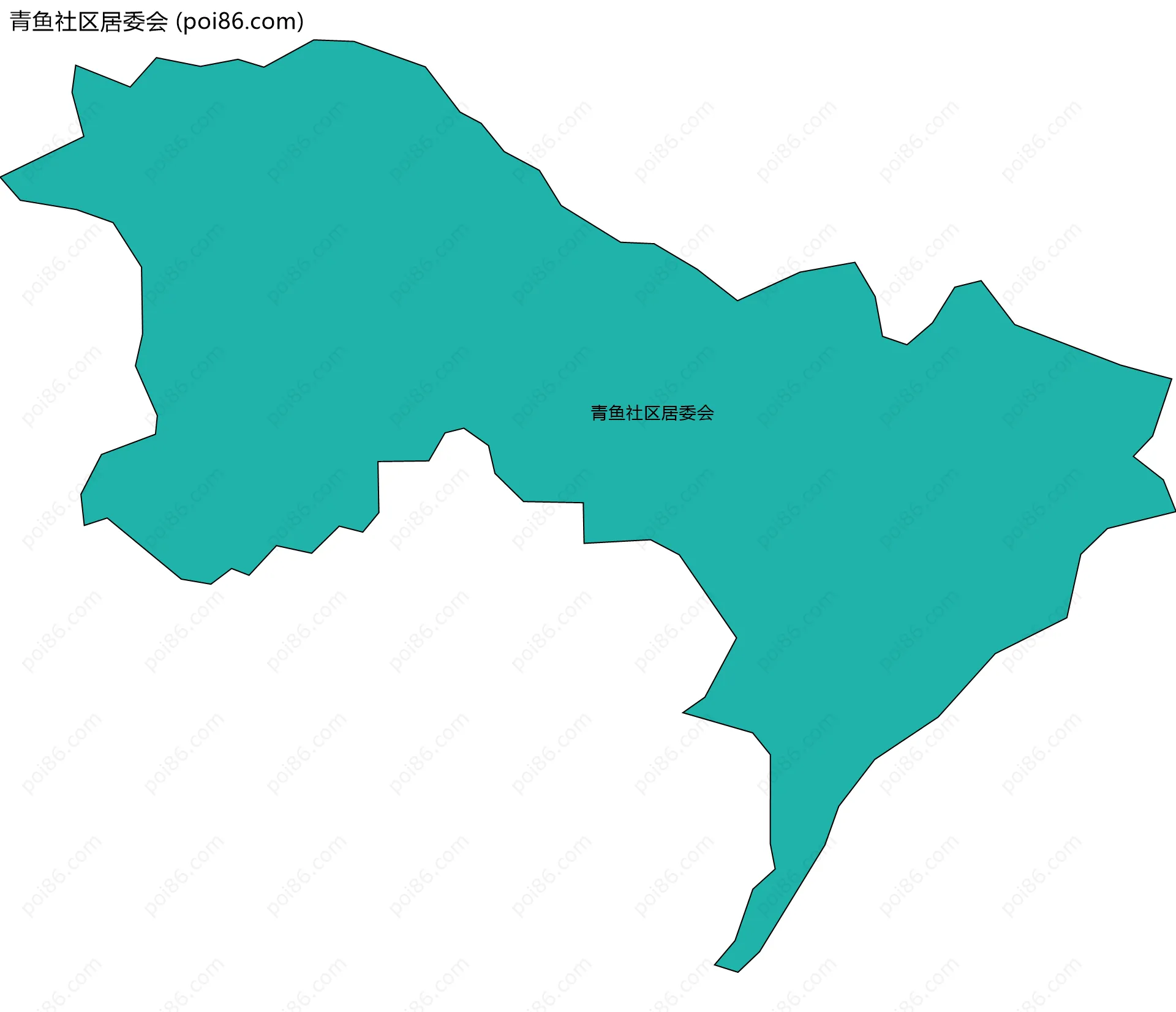 青鱼社区居委会边界地图