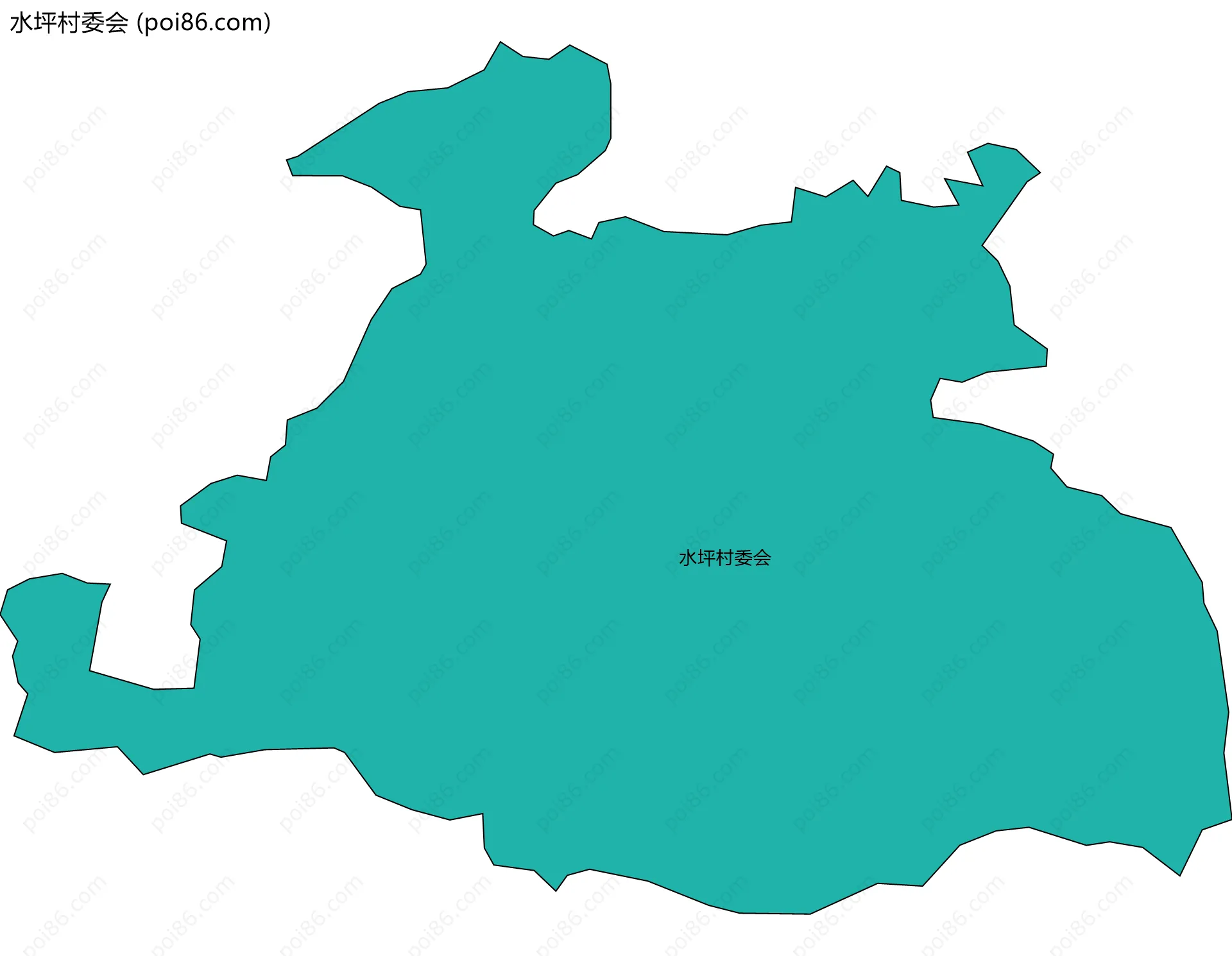 水坪村委会边界地图