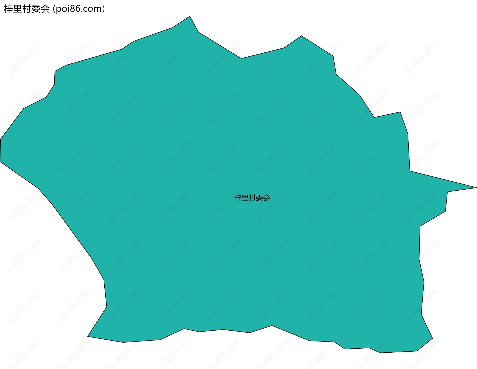 梓里村委会边界地图