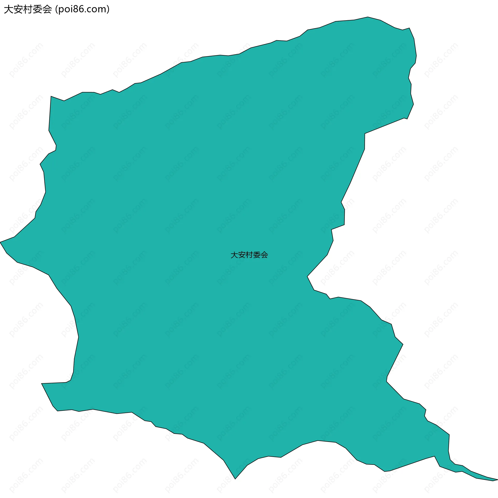 大安村委会边界地图