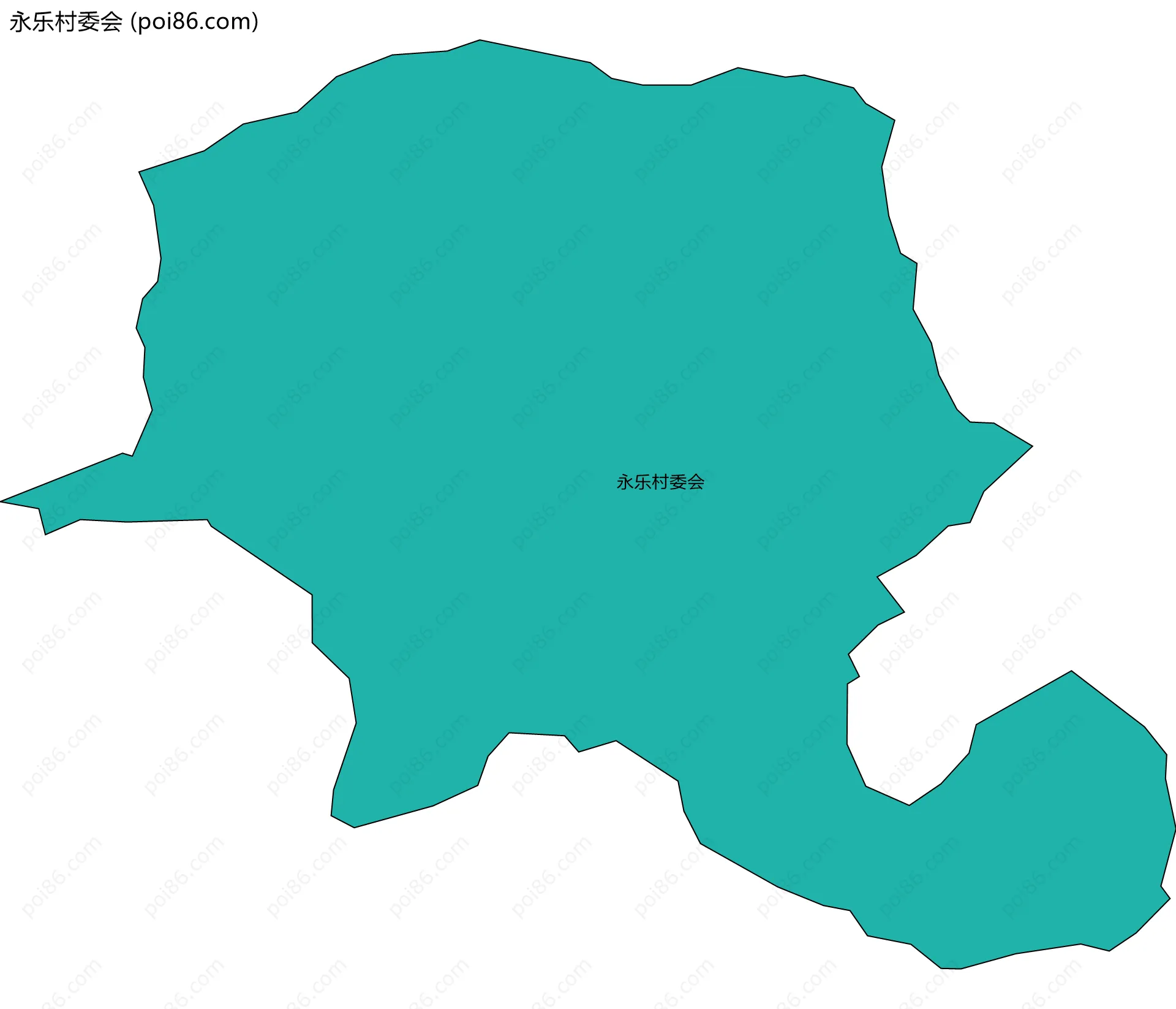 永乐村委会边界地图