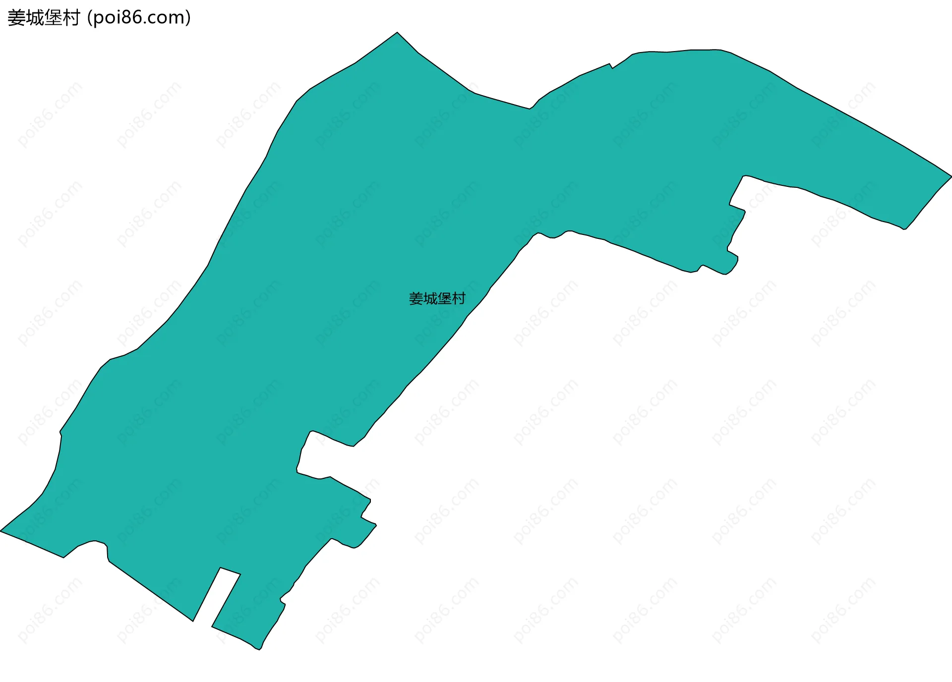 姜城堡村边界地图