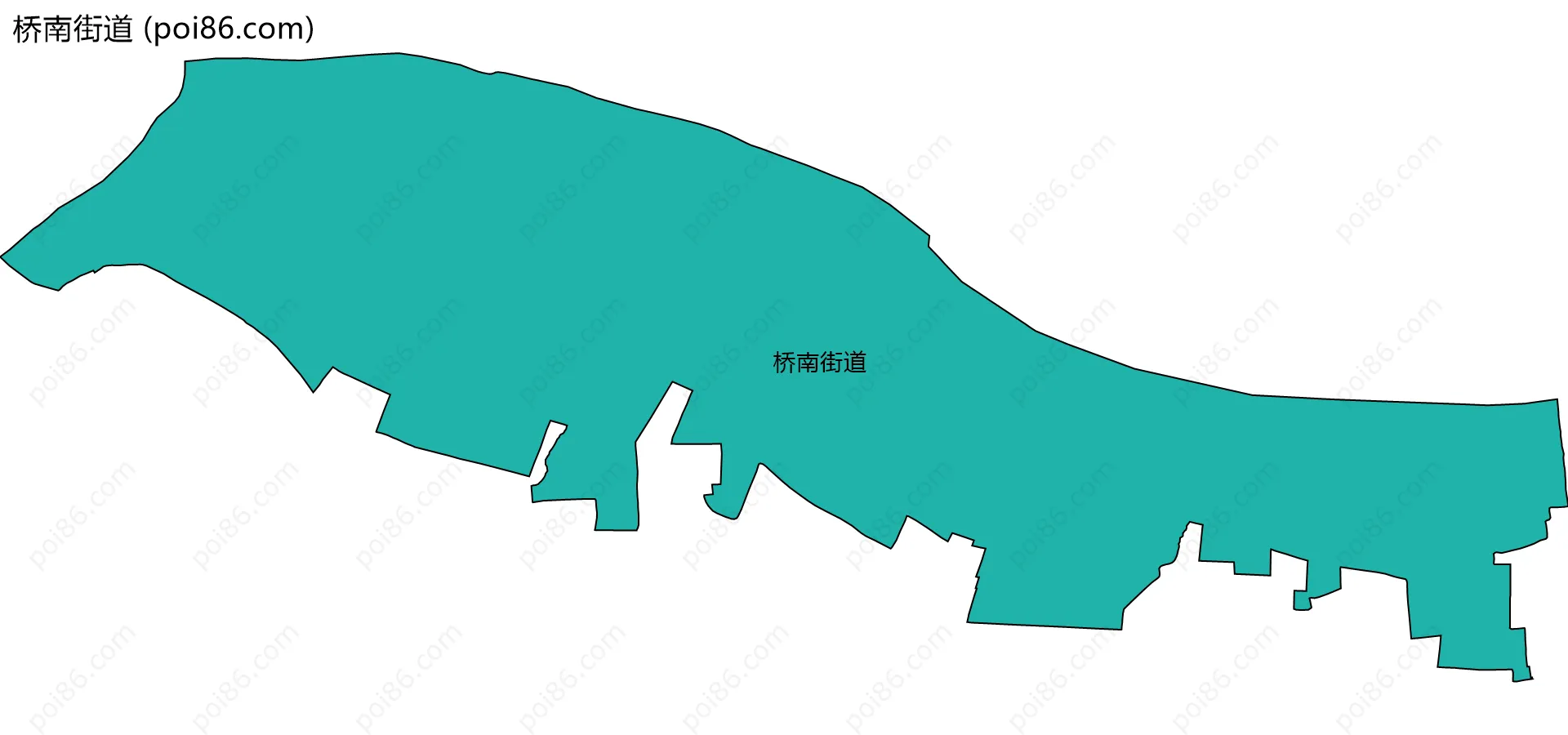 桥南街道边界地图