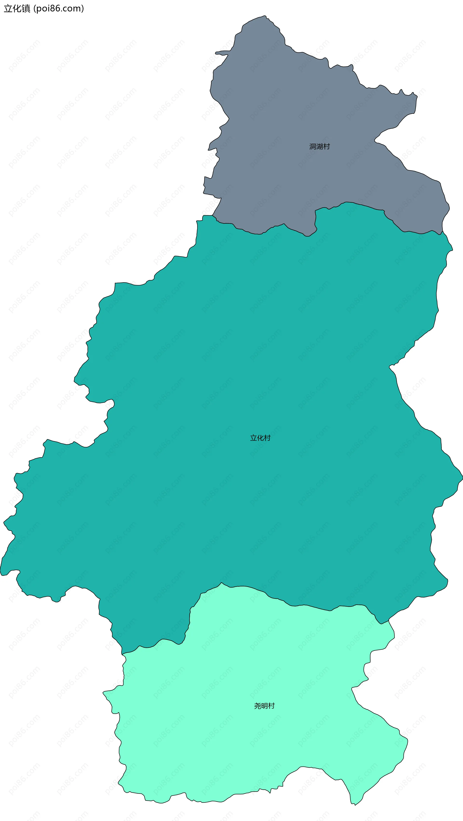 立化镇边界地图(五级行政区划)