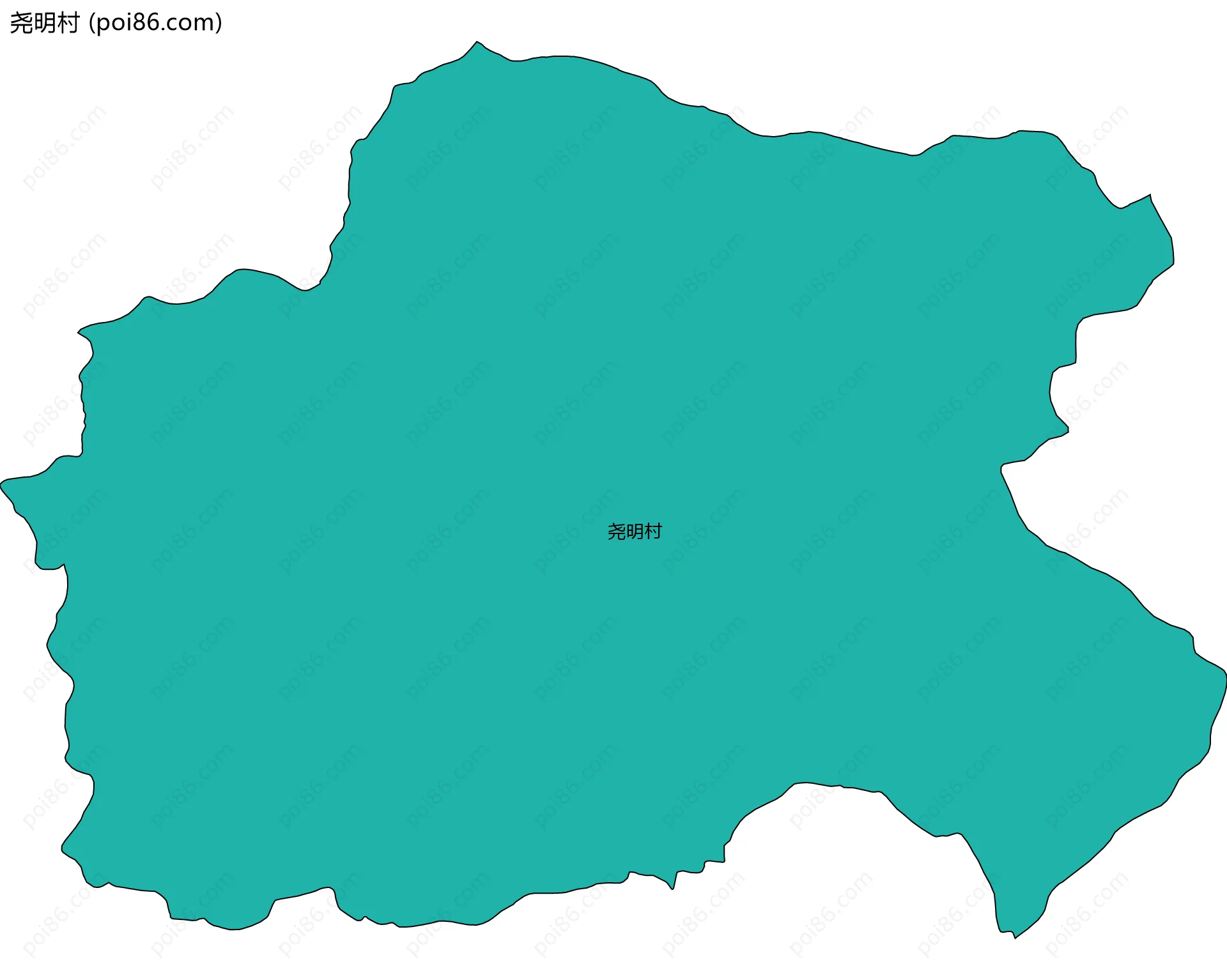 尧明村边界地图