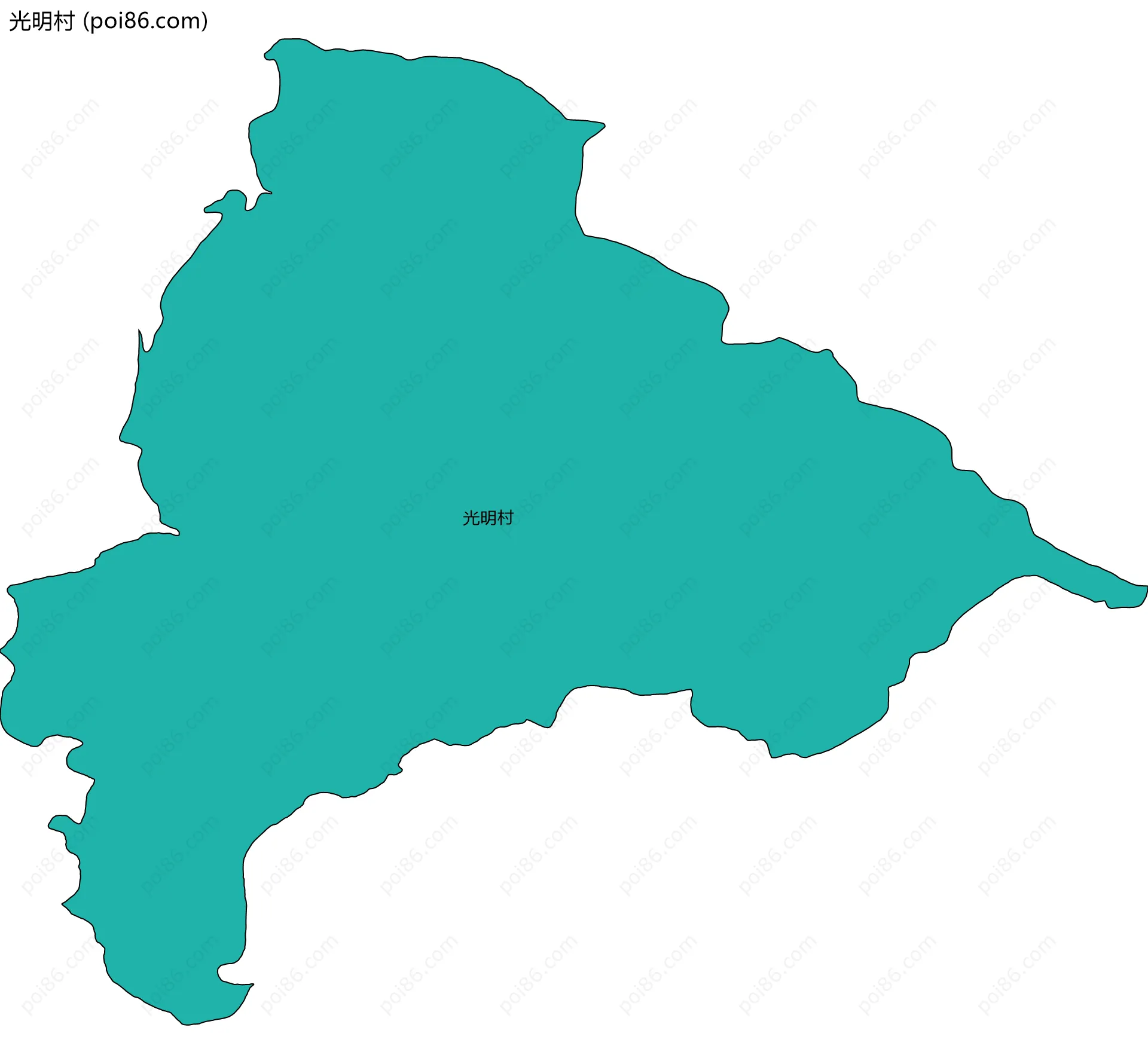 光明村边界地图