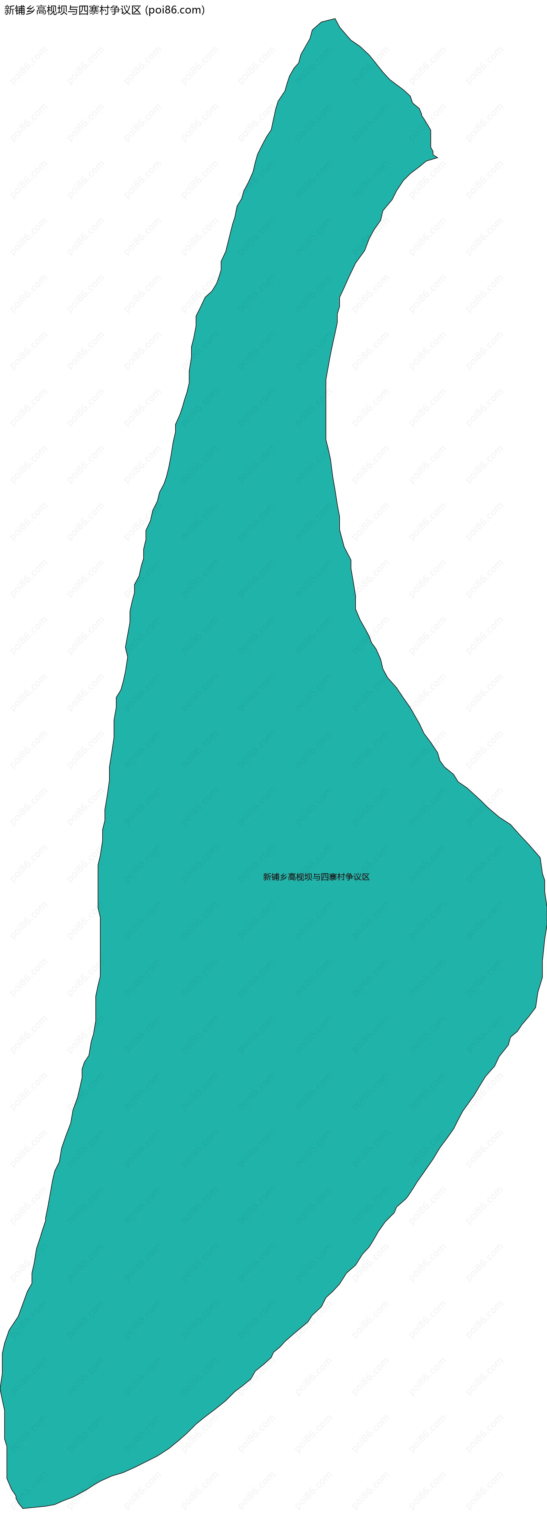 新铺乡高枧坝与四寨村争议区边界地图