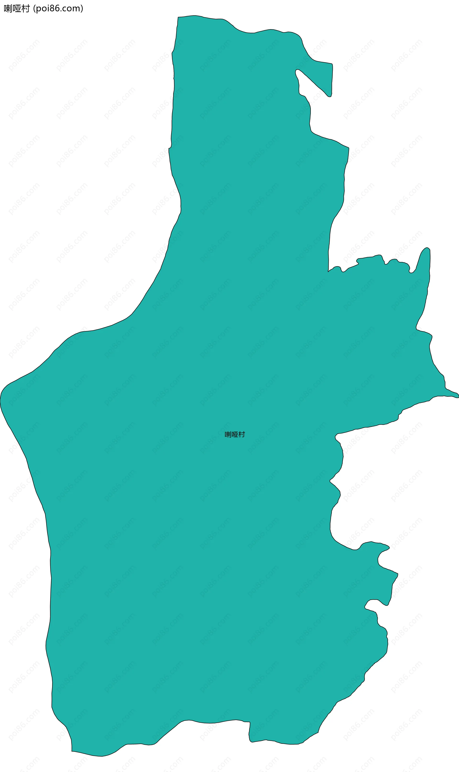 喇哑村边界地图