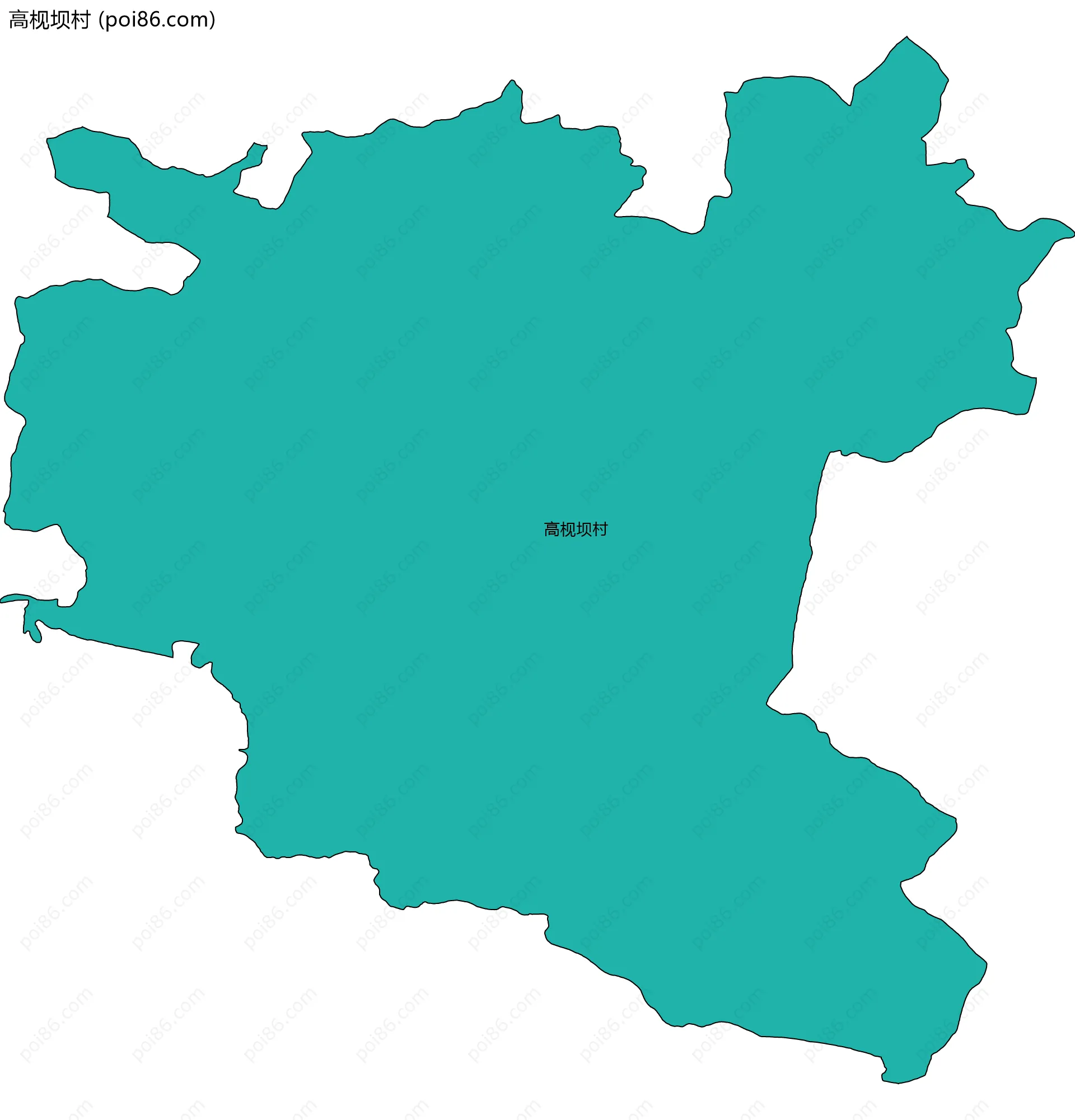 高枧坝村边界地图