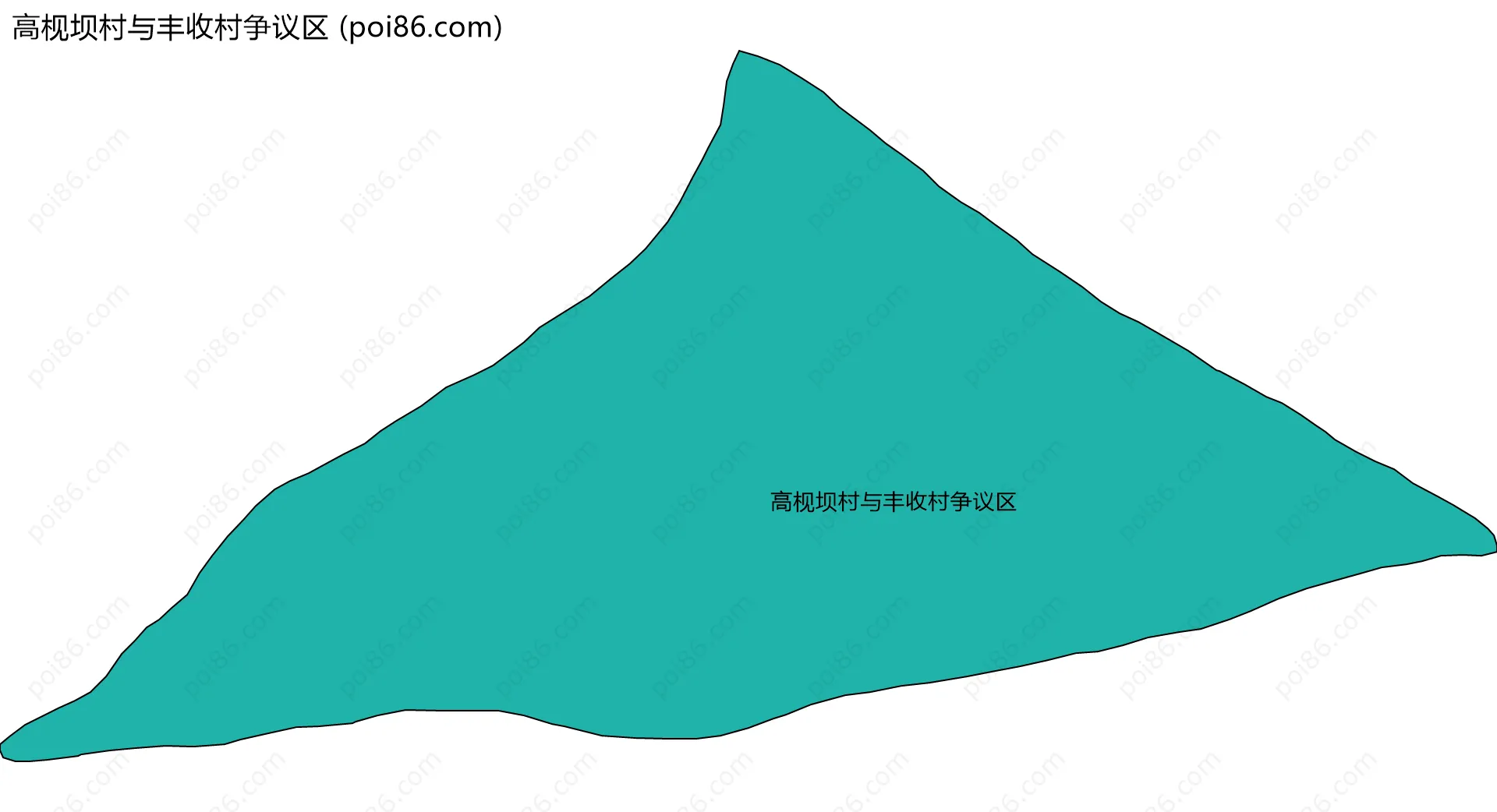 高枧坝村与丰收村争议区边界地图
