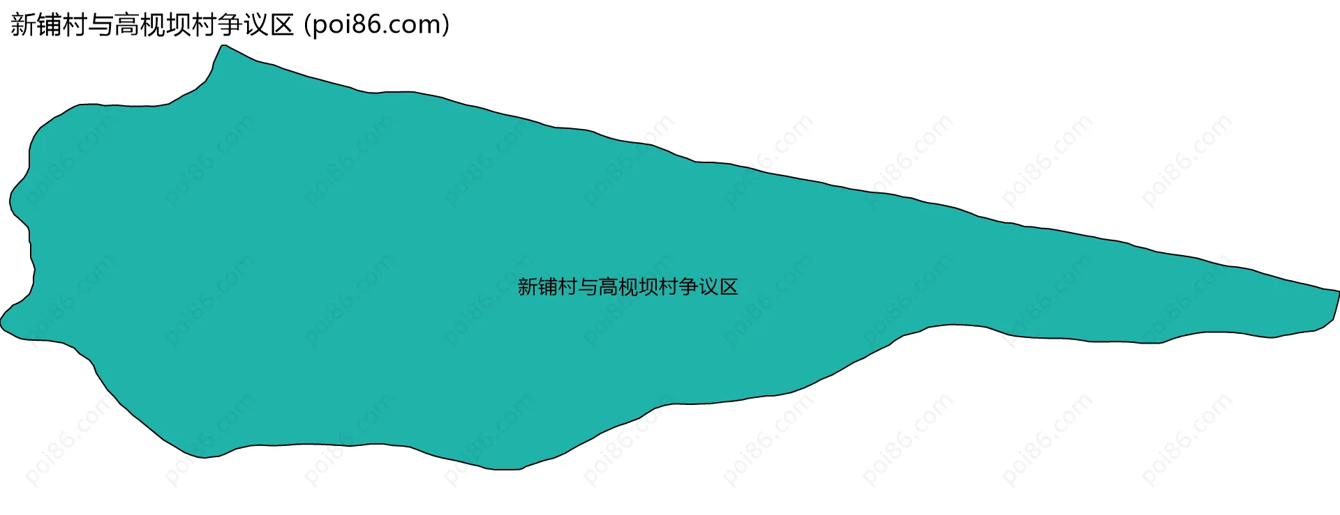 新铺村与高枧坝村争议区边界地图