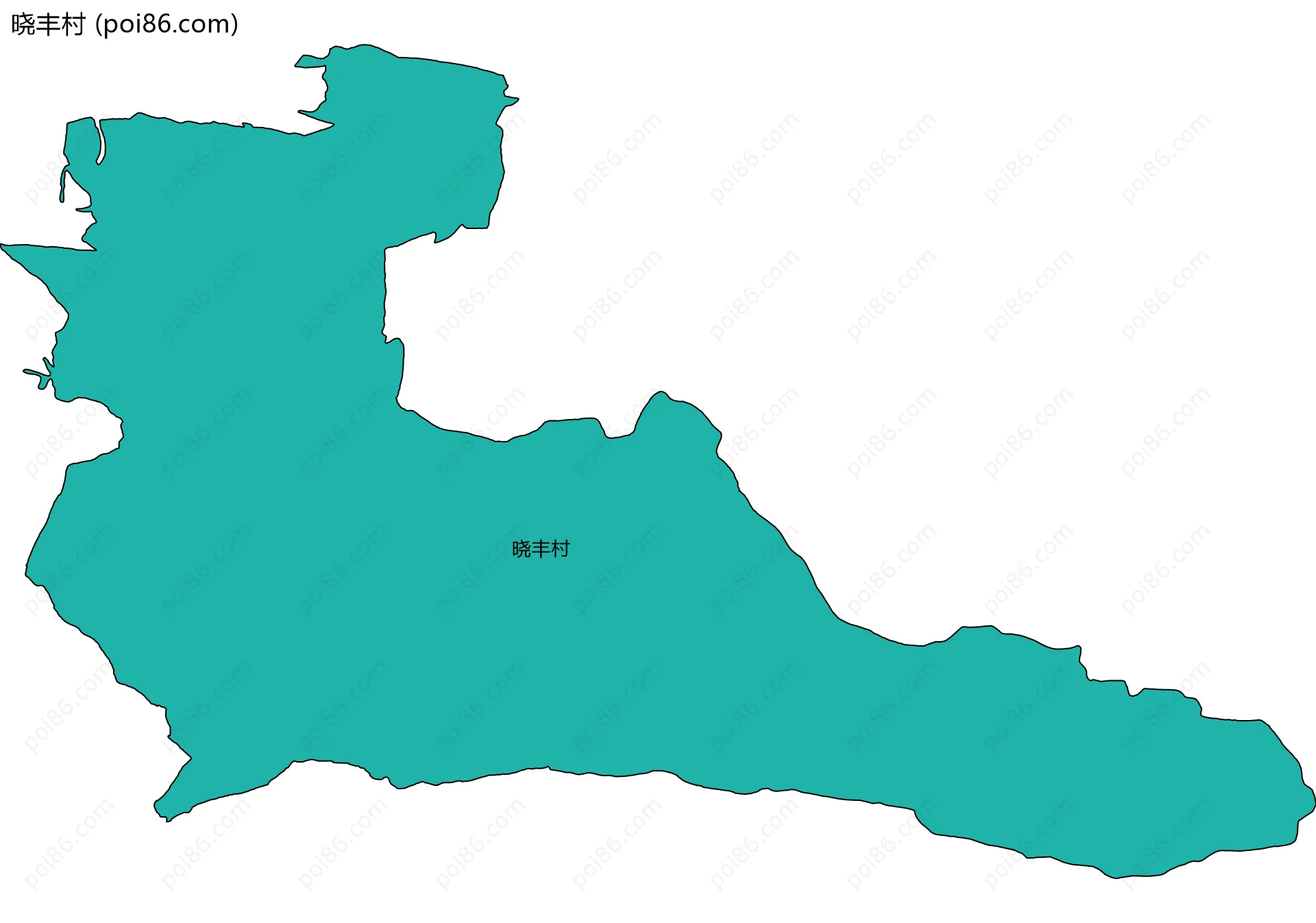 晓丰村边界地图