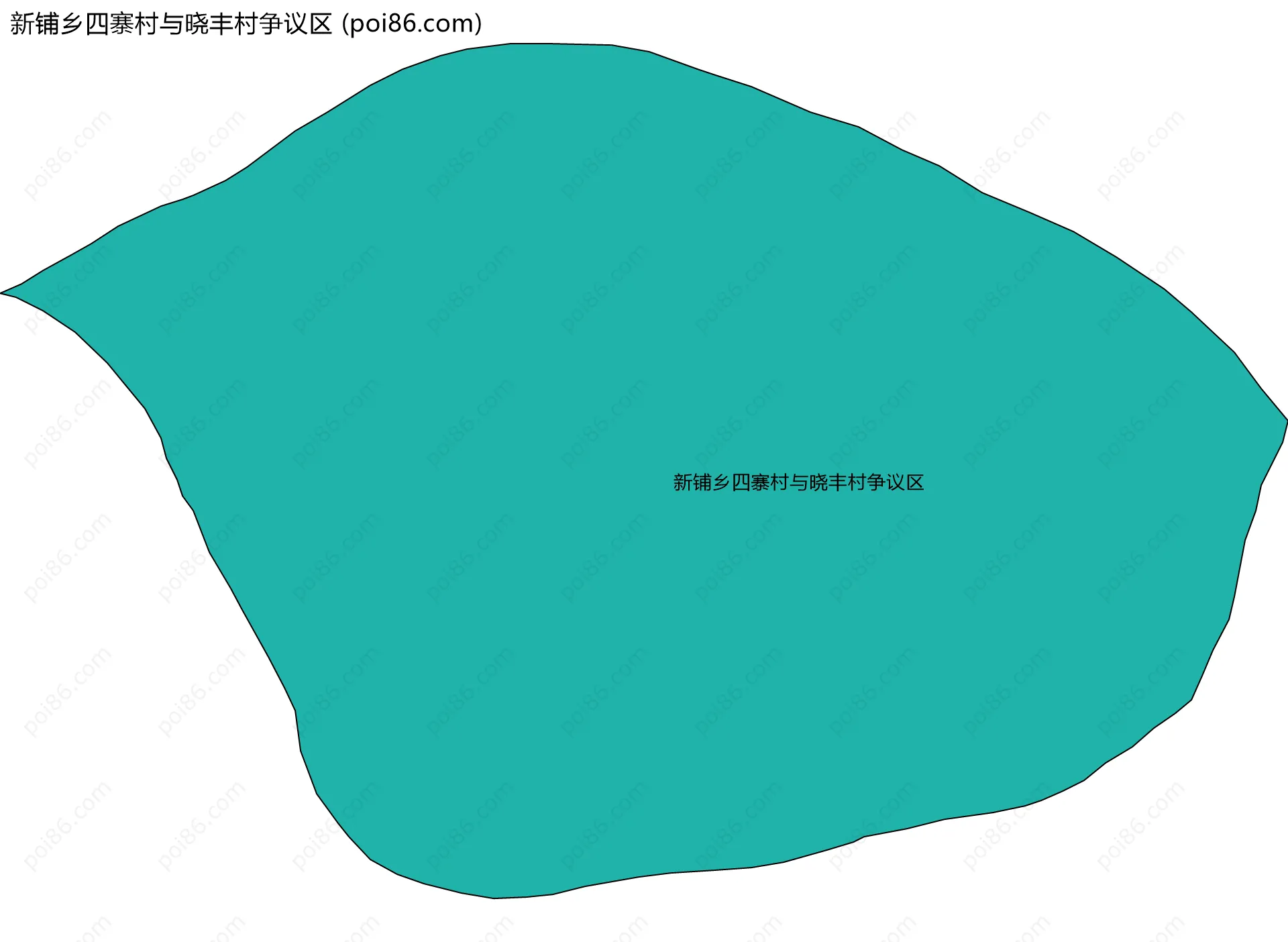 新铺乡四寨村与晓丰村争议区边界地图
